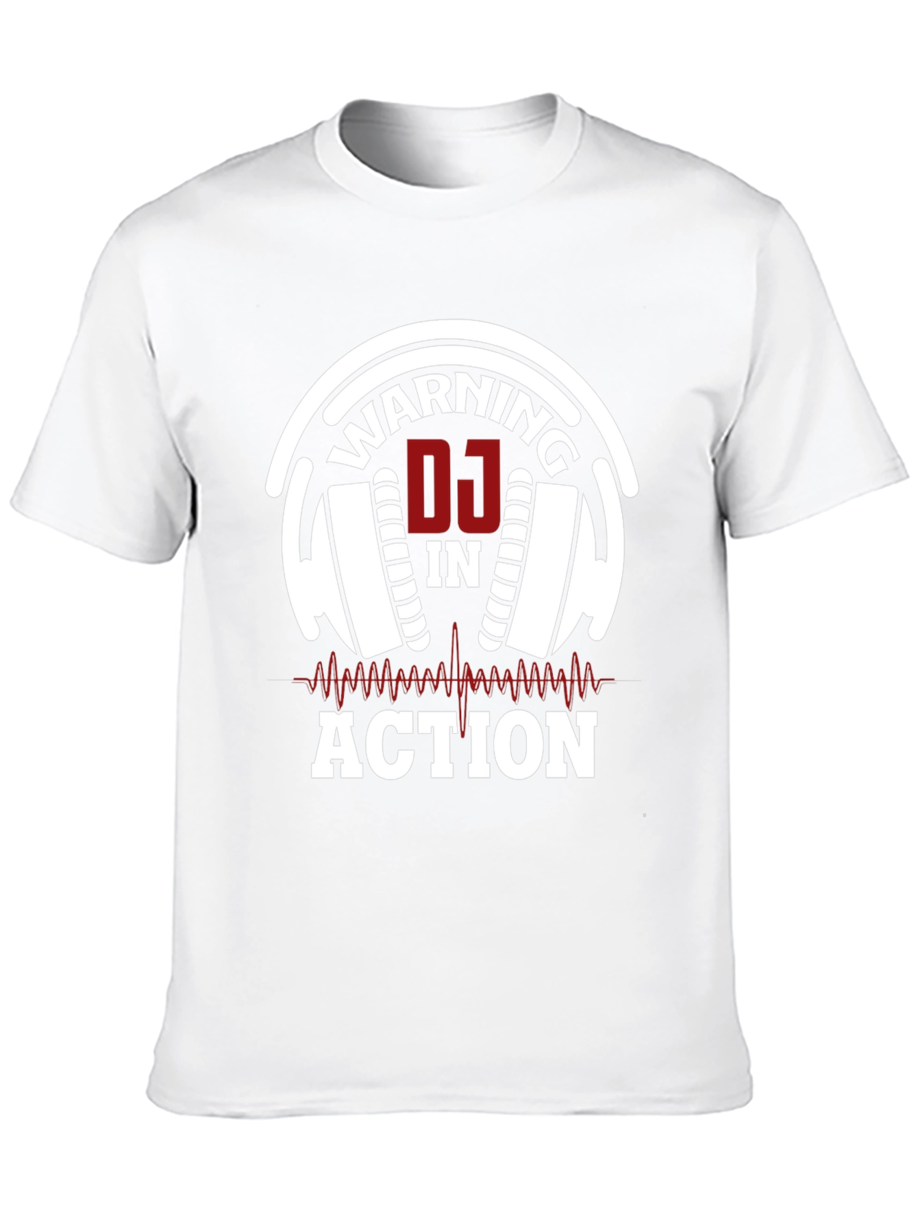 Warning DJ in Action Black T-Shirt