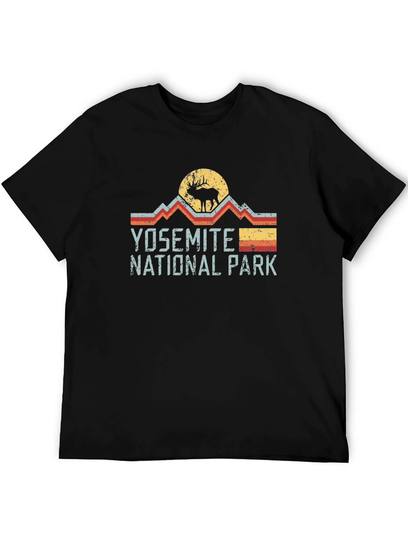 Yosemite National Park Retro Graphic Tee - Black
