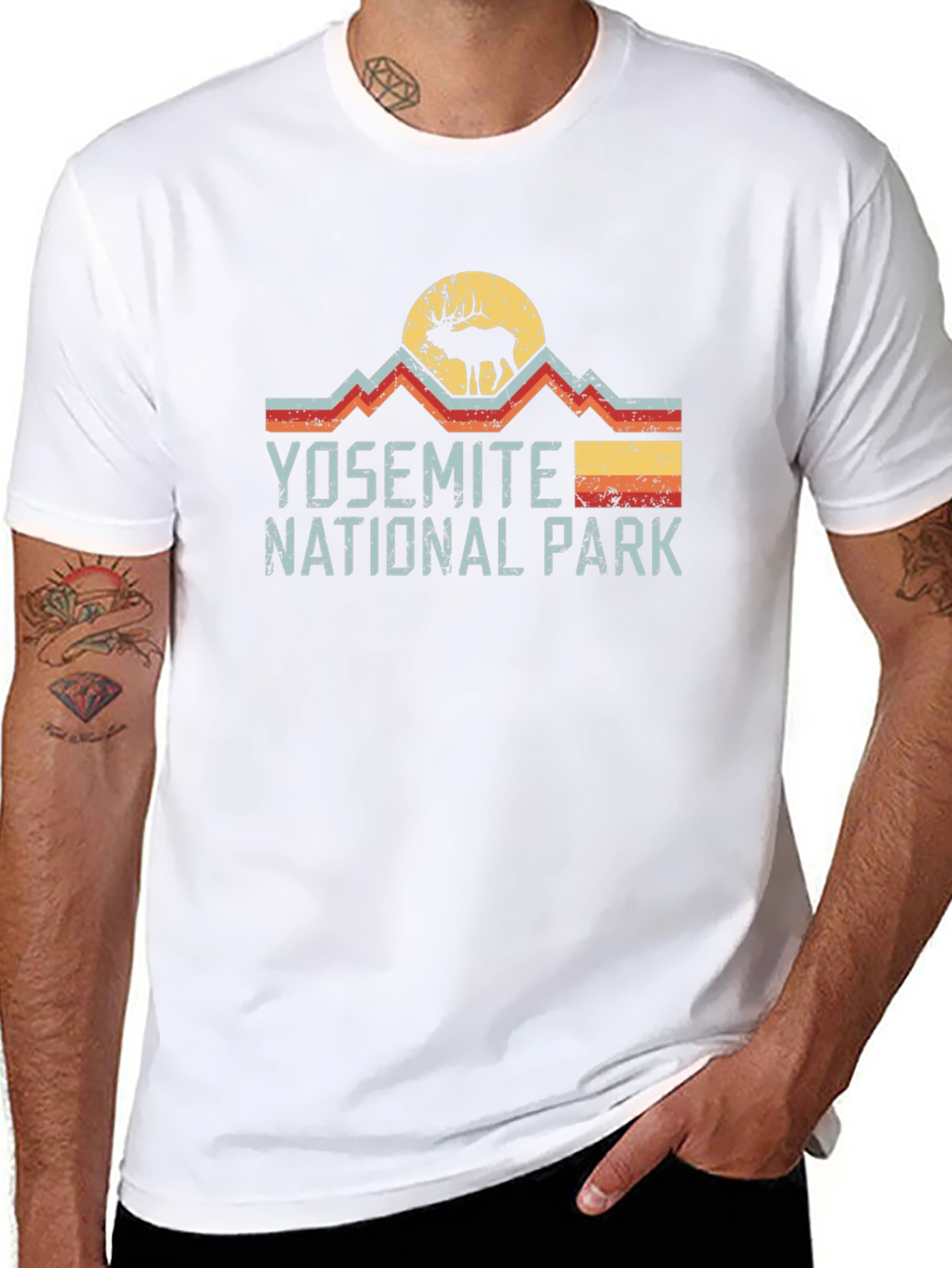 Yosemite National Park Retro Graphic Tee - Black