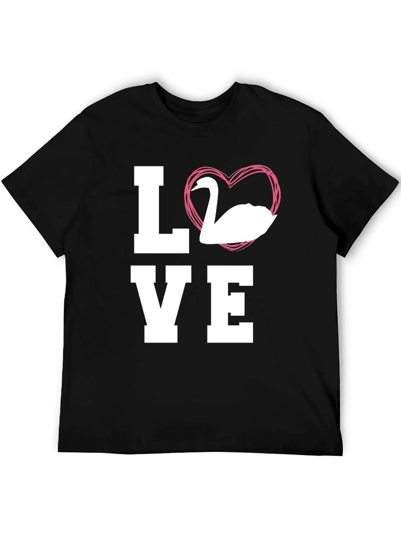 Swan Love Graphic Tee - Stylish Unisex T-Shirt