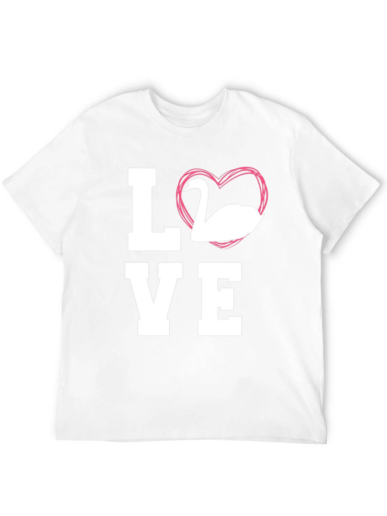 Swan Love Graphic Tee - Stylish Unisex T-Shirt