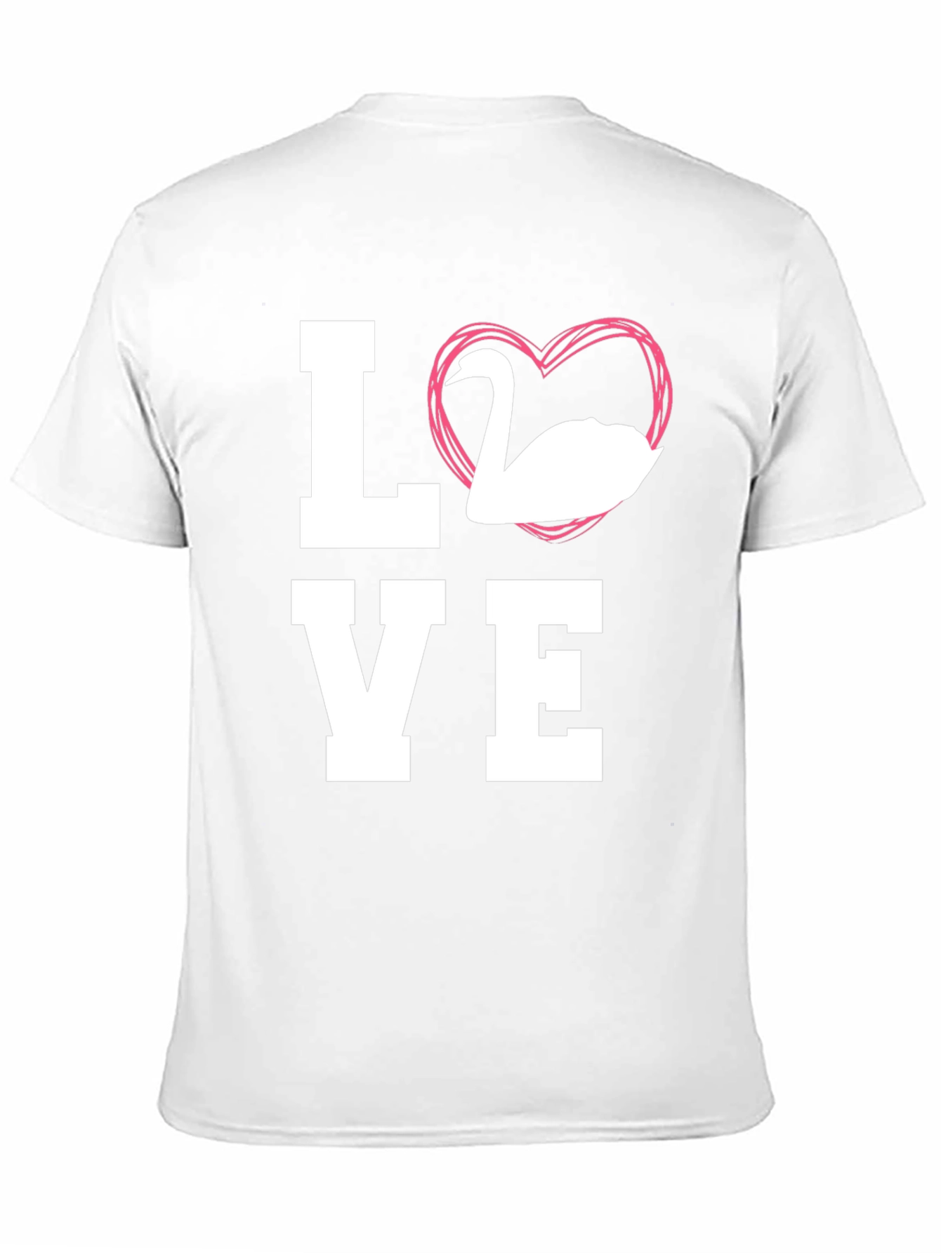 Swan Love Graphic Tee - Stylish Unisex T-Shirt