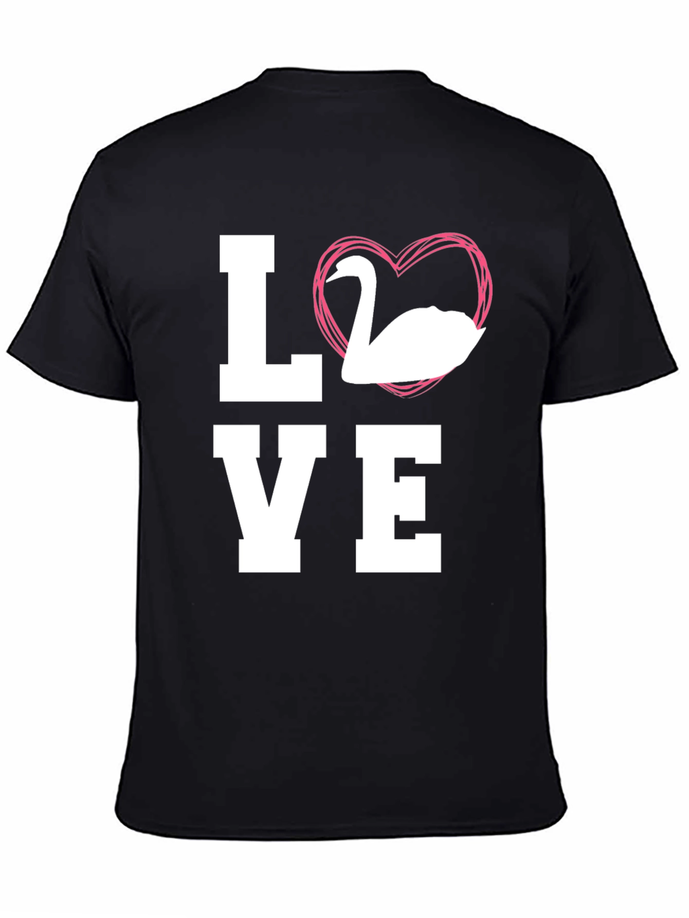 Swan Love Graphic Tee - Stylish Unisex T-Shirt