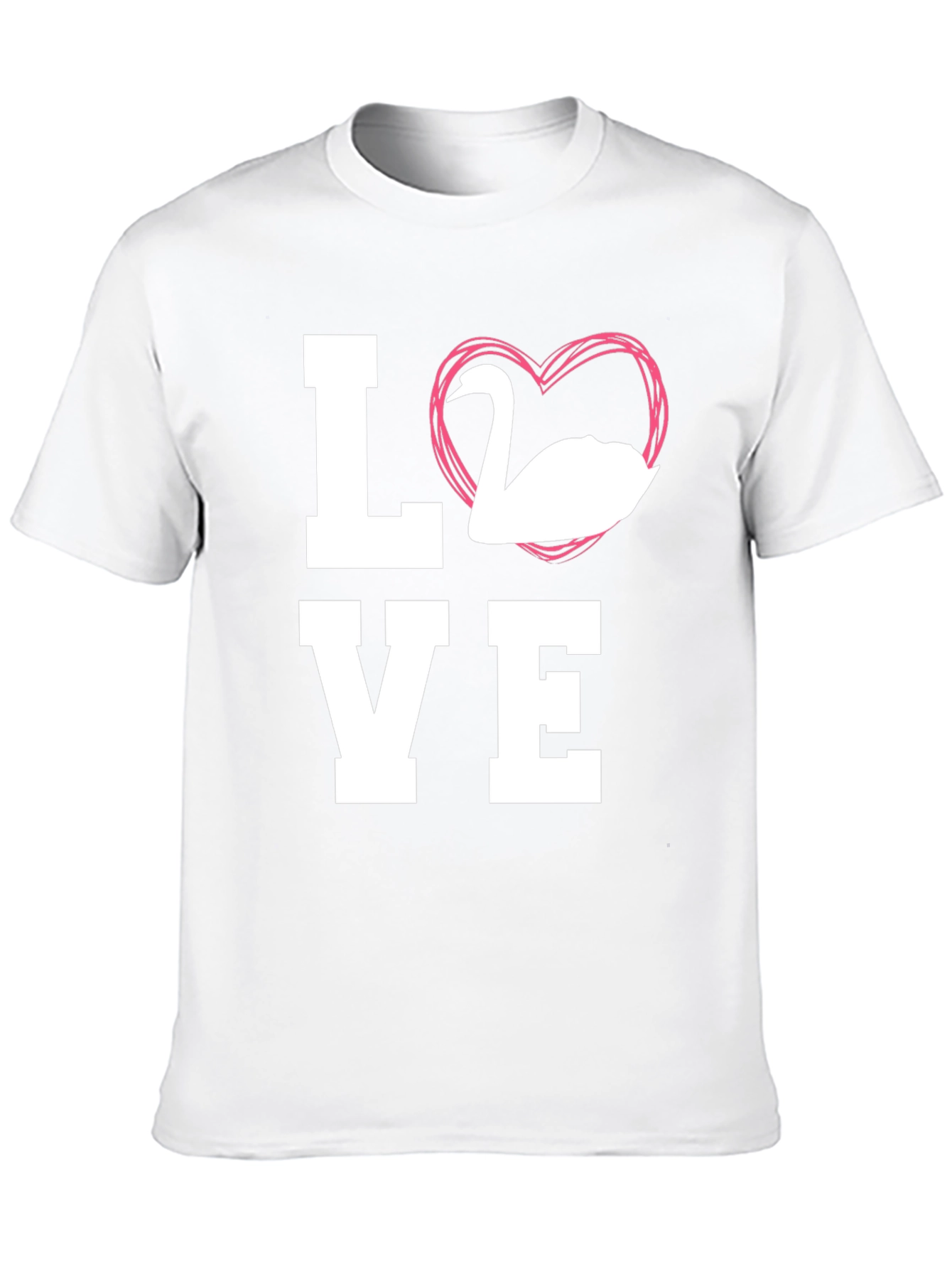 Swan Love Graphic Tee - Stylish Unisex T-Shirt