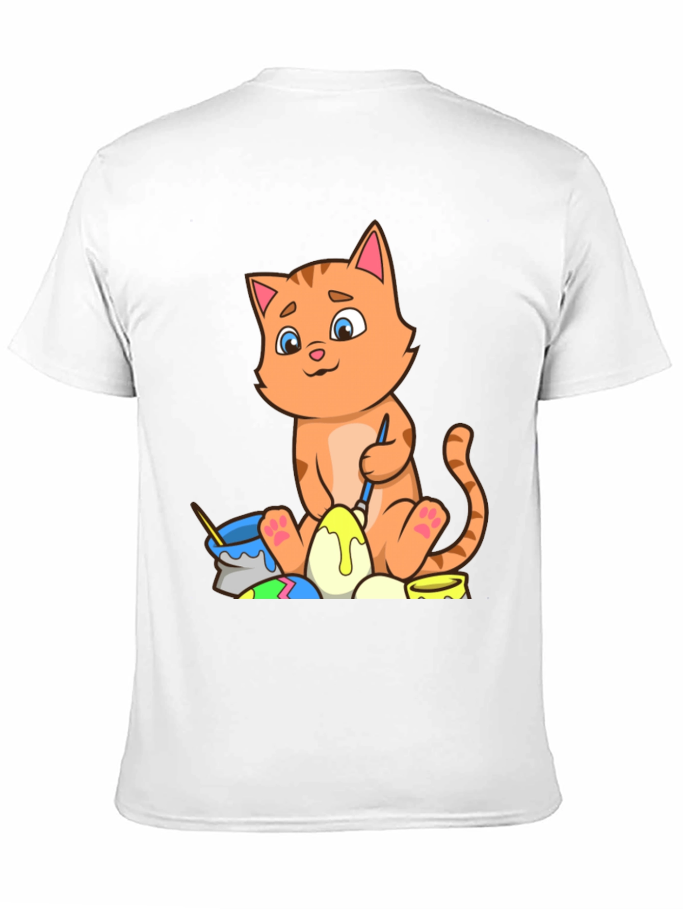 Cute Cat Easter Egg Painting T-Shirt