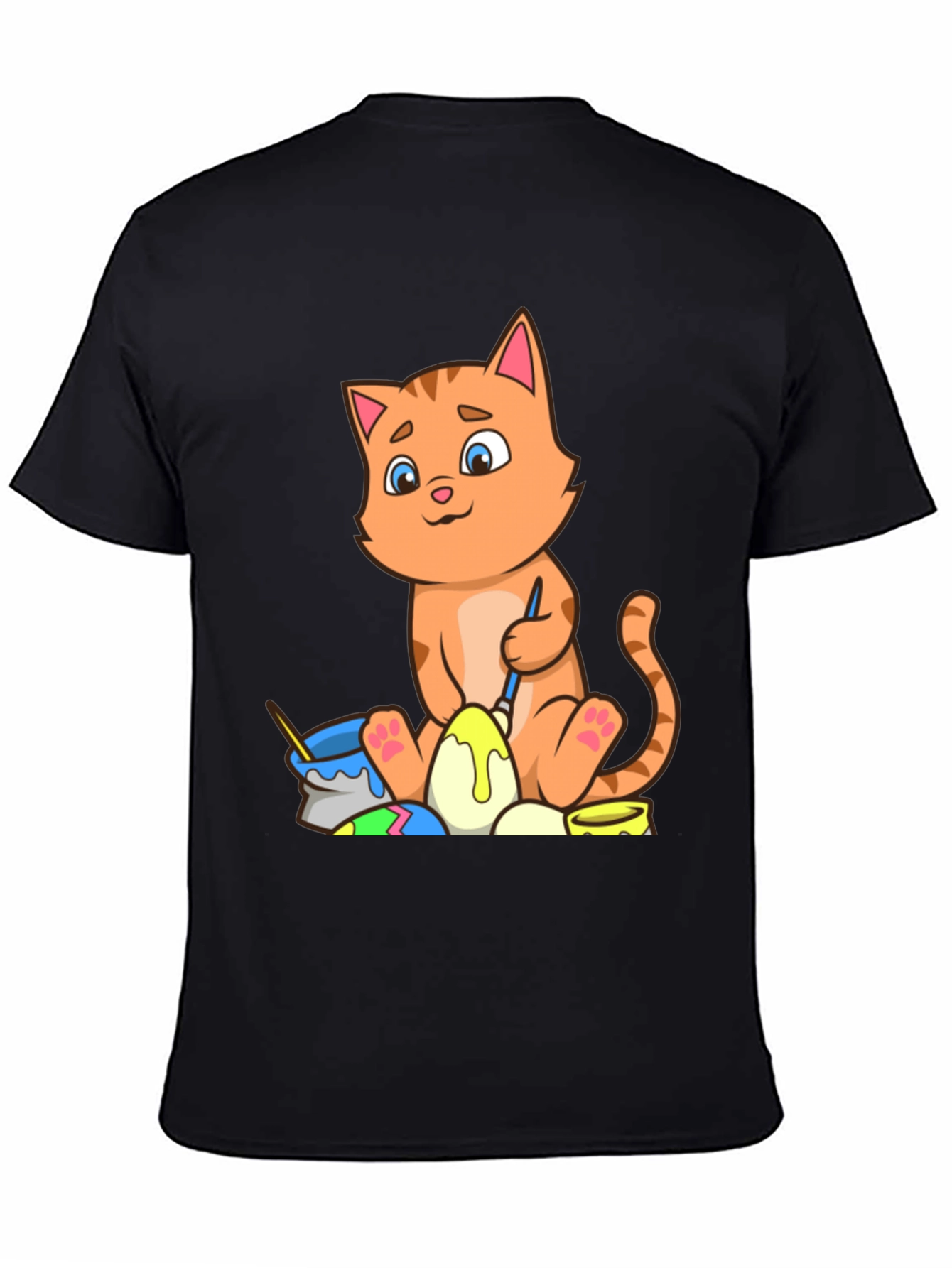 Cute Cat Easter Egg Painting T-Shirt