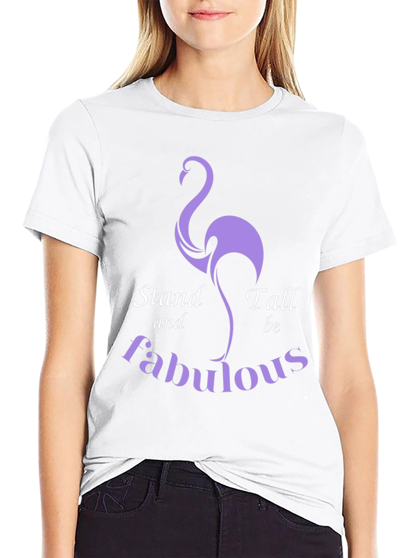 Stand Tall Fabulous Flamingo Graphic Tee