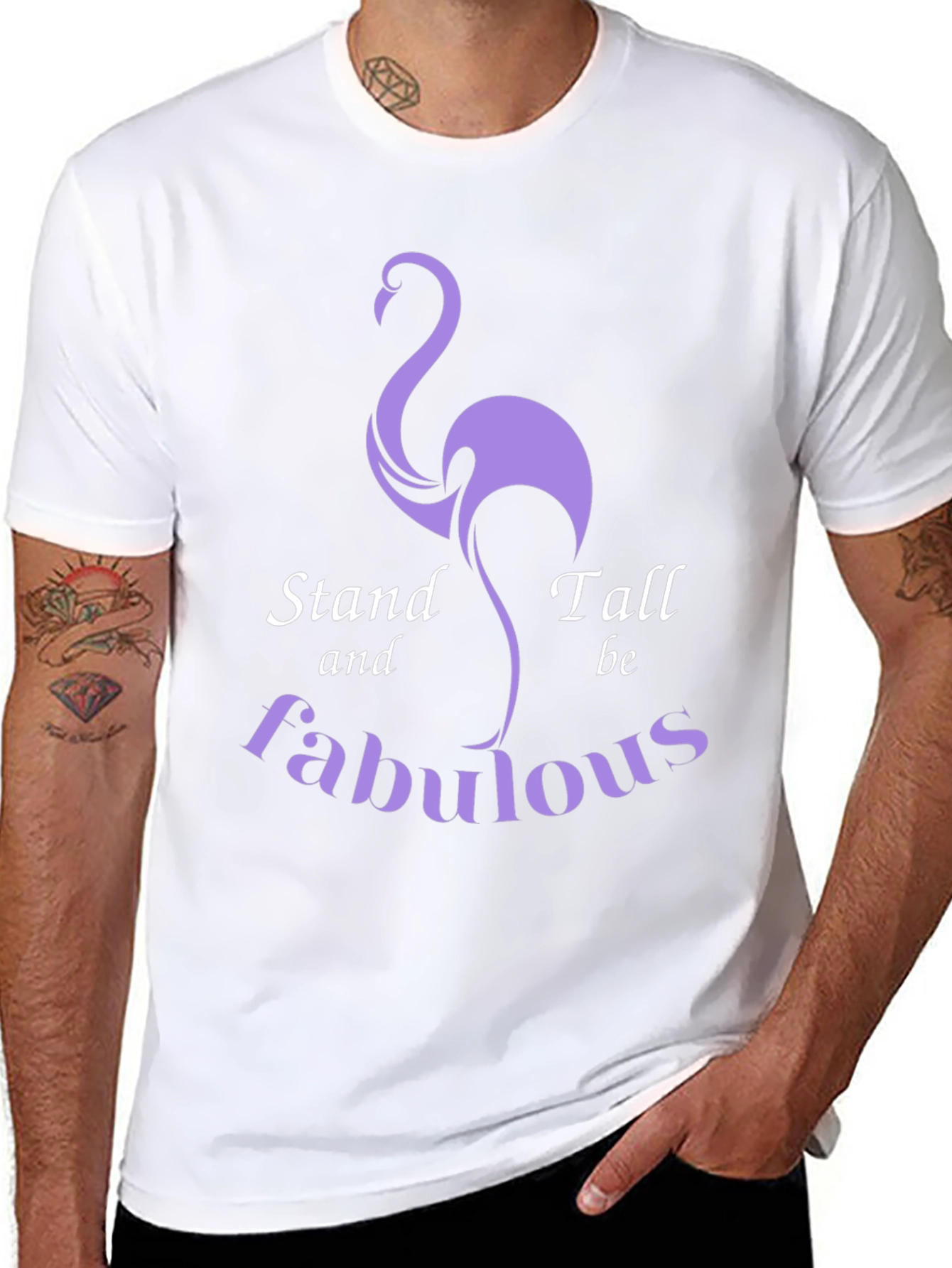 Stand Tall Fabulous Flamingo Graphic Tee