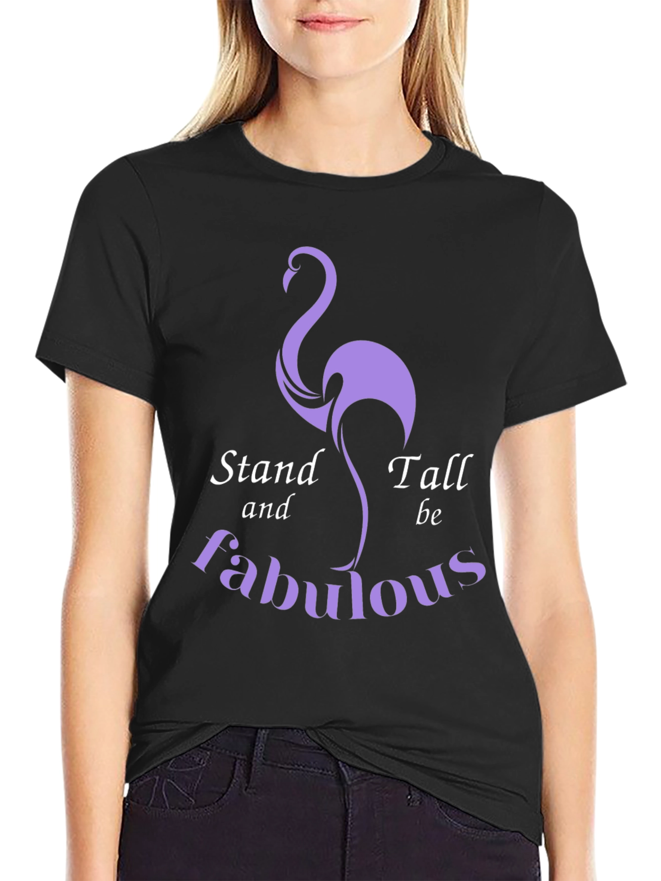 Stand Tall Fabulous Flamingo Graphic Tee