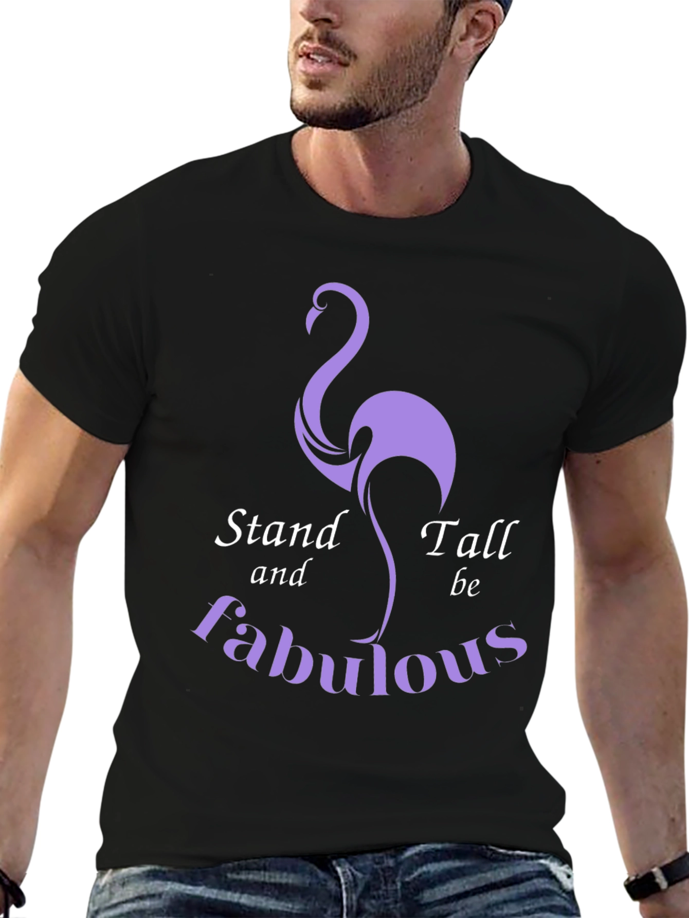 Stand Tall Fabulous Flamingo Graphic Tee