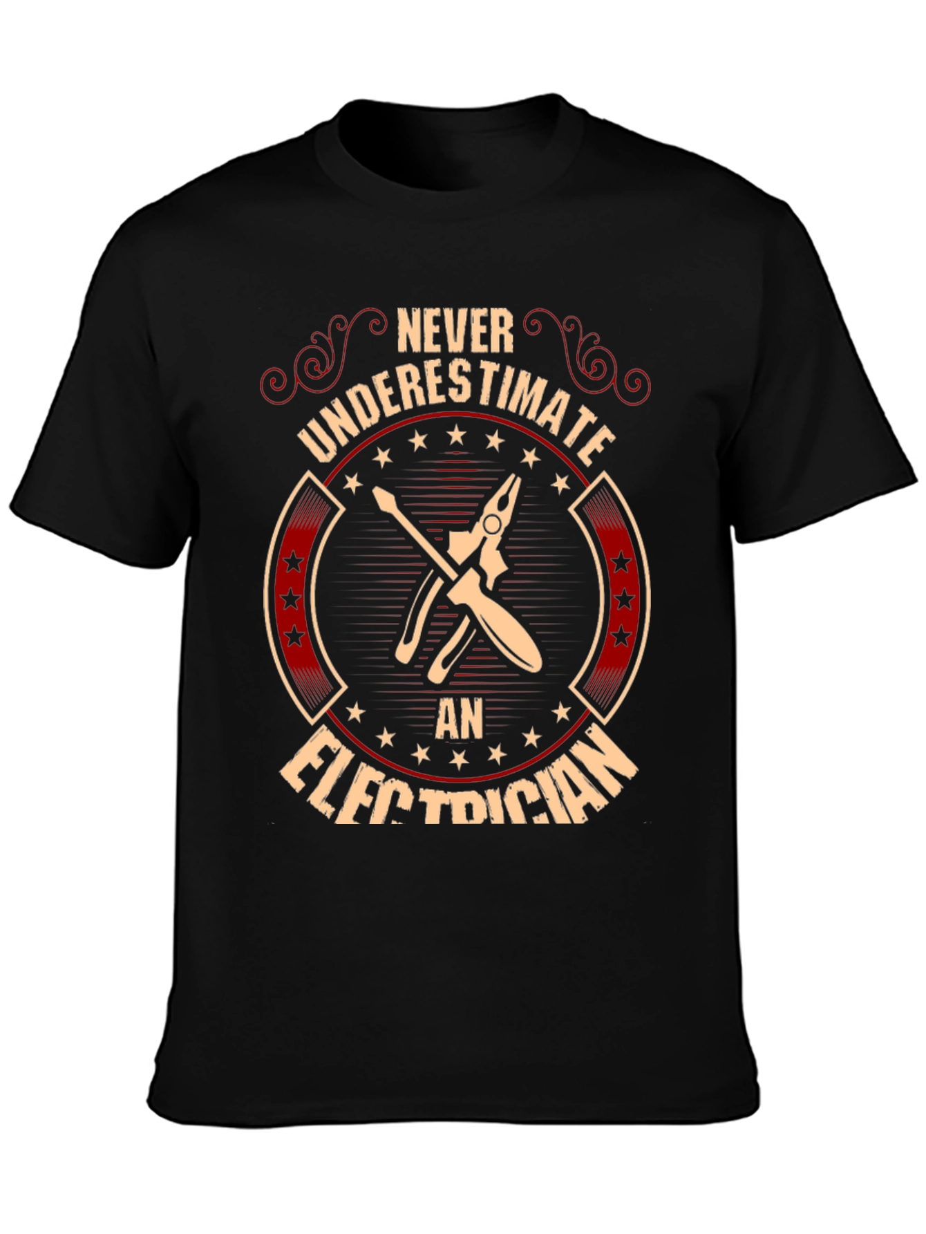 Electrician T-Shirt: Never Underestimate