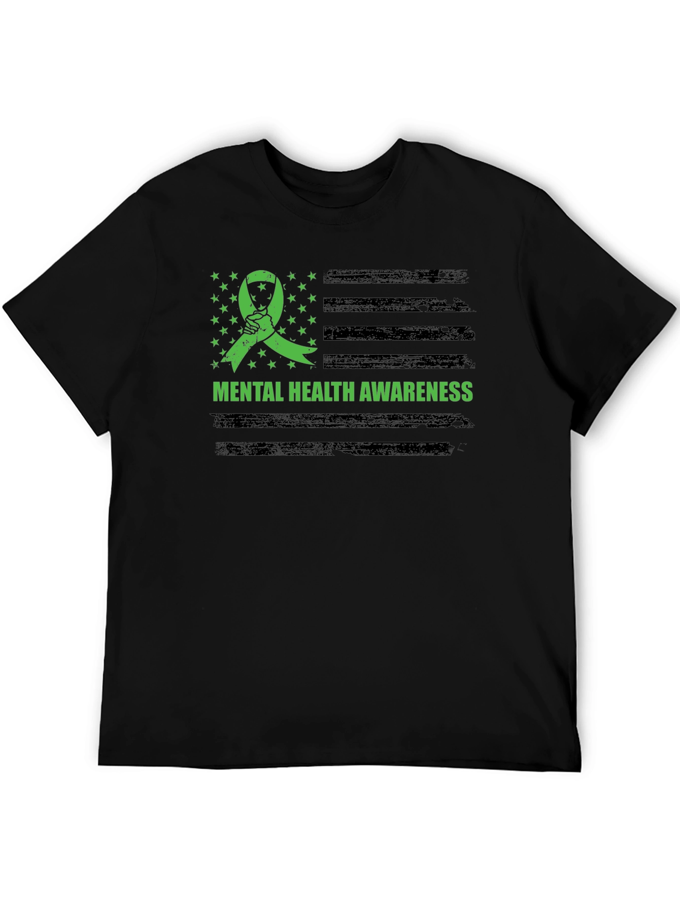 Mental Health Awareness Ribbon Flag T-Shirt