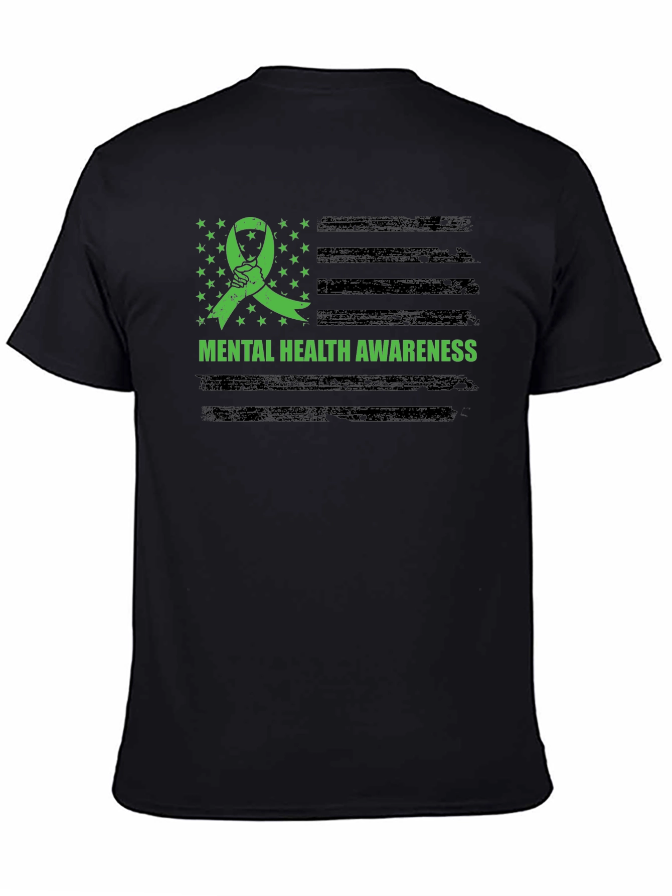 Mental Health Awareness Ribbon Flag T-Shirt