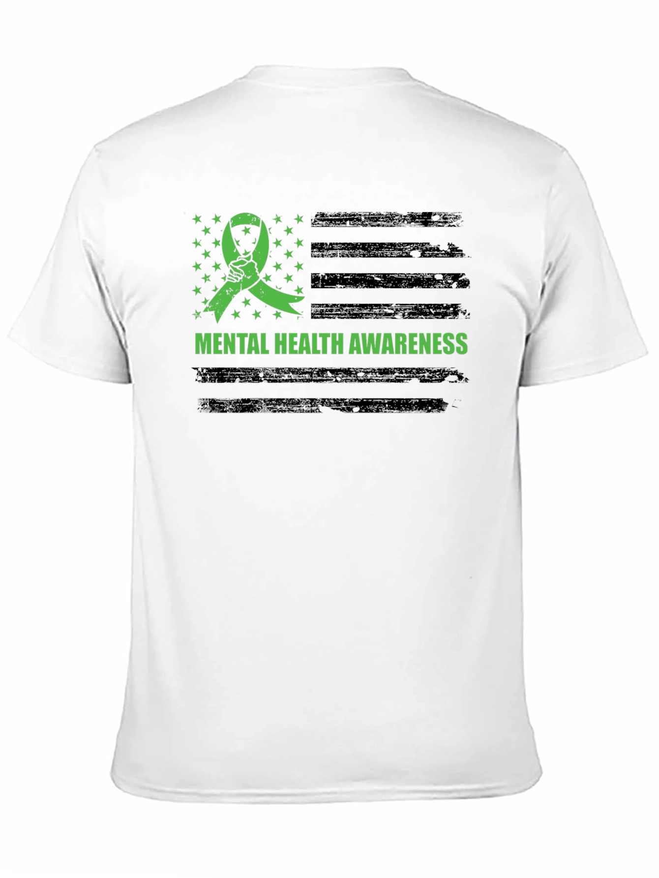 Mental Health Awareness Ribbon Flag T-Shirt