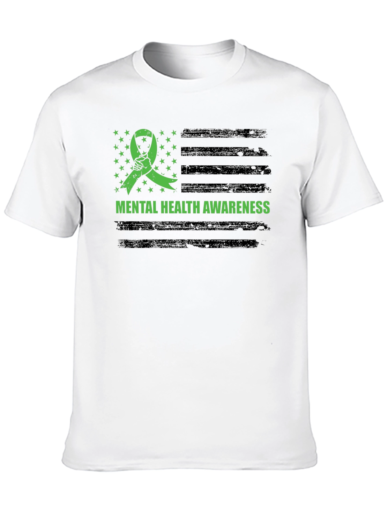 Mental Health Awareness Ribbon Flag T-Shirt