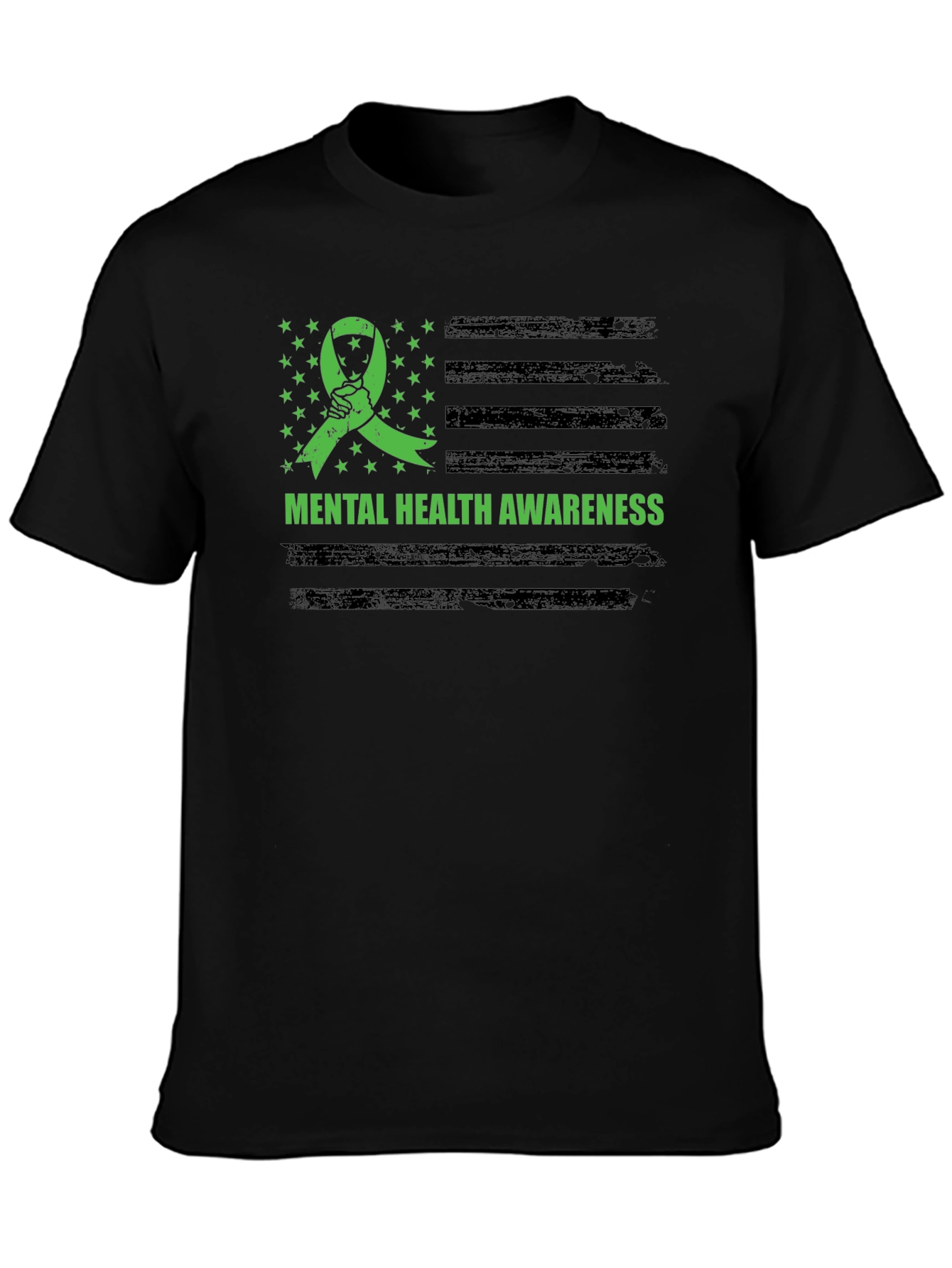 Mental Health Awareness Ribbon Flag T-Shirt