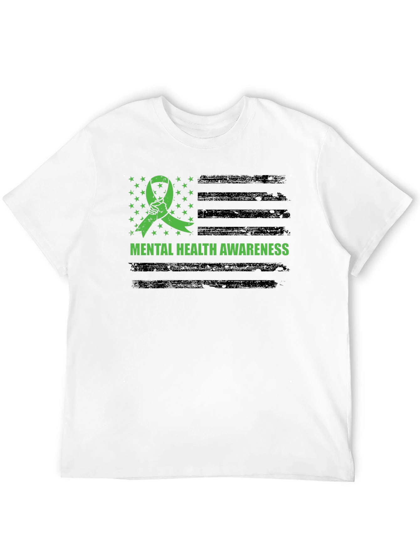 Mental Health Awareness Ribbon Flag T-Shirt