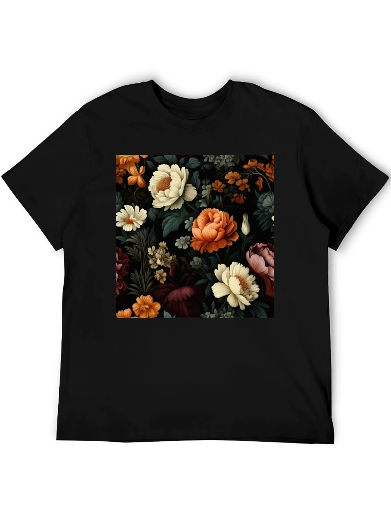 Floral Print Crew Neck T-Shirt