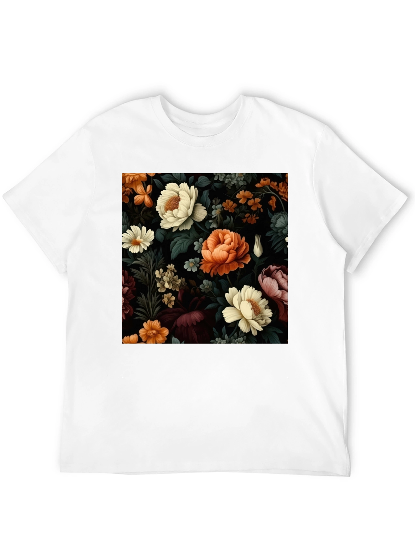 Floral Print Crew Neck T-Shirt