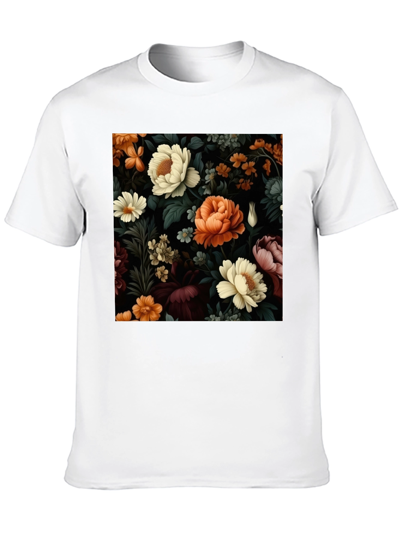 Floral Print Crew Neck T-Shirt