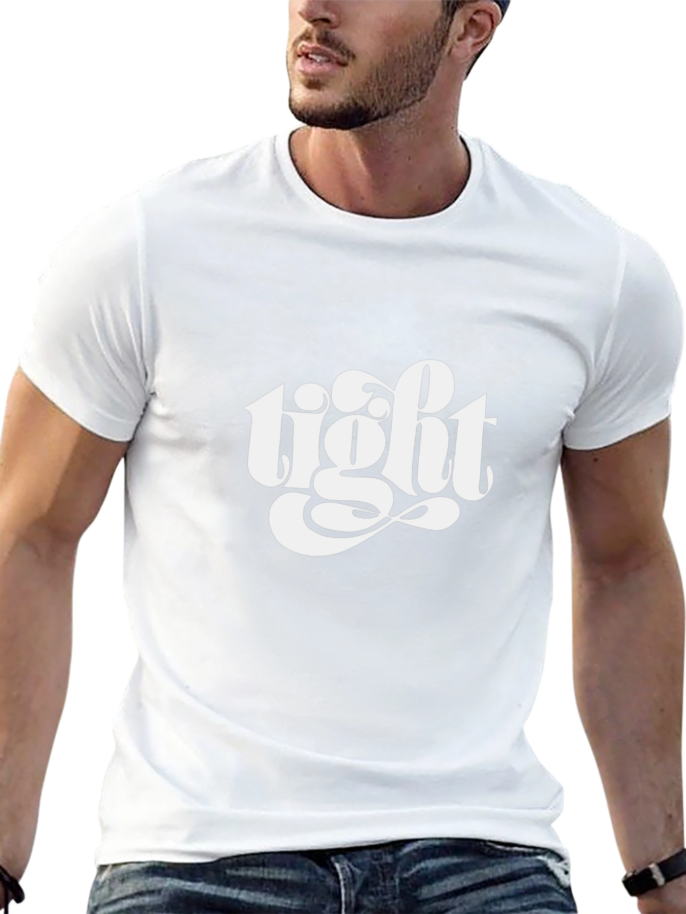 Tight Graphic Tee - Classic Black Cotton T-Shirt