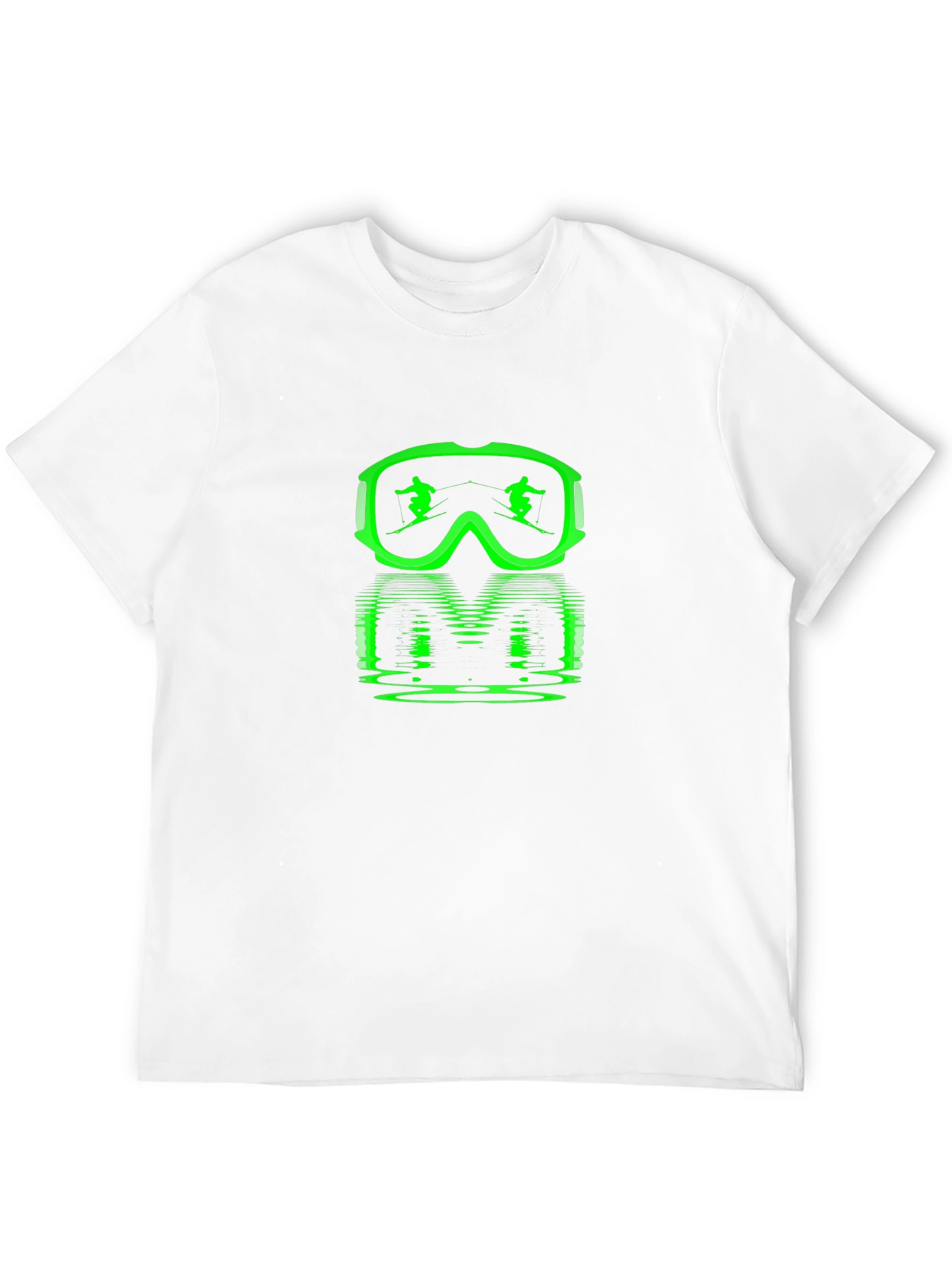 Neon Ski Goggles Graphic Tee - Black