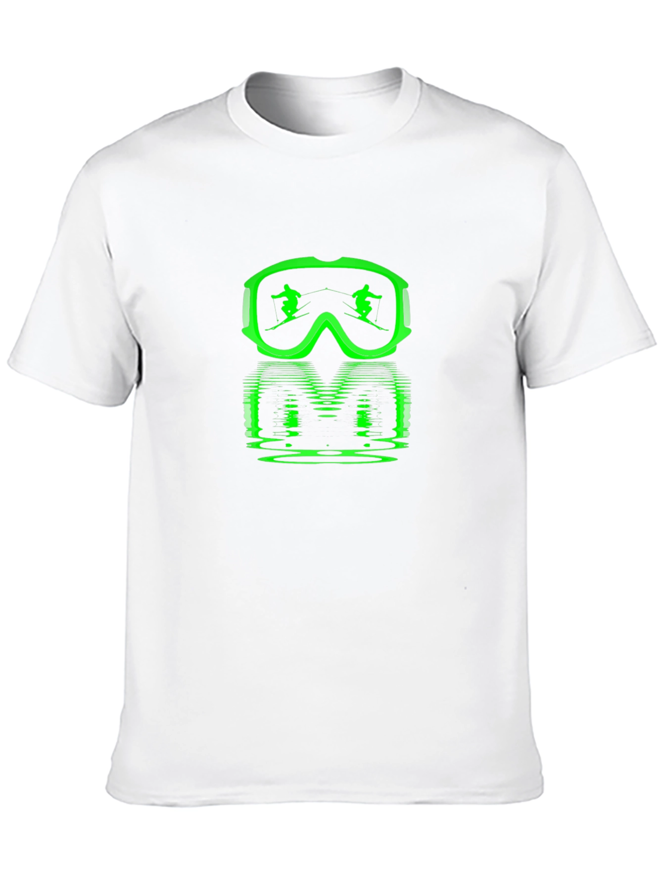 Neon Ski Goggles Graphic Tee - Black