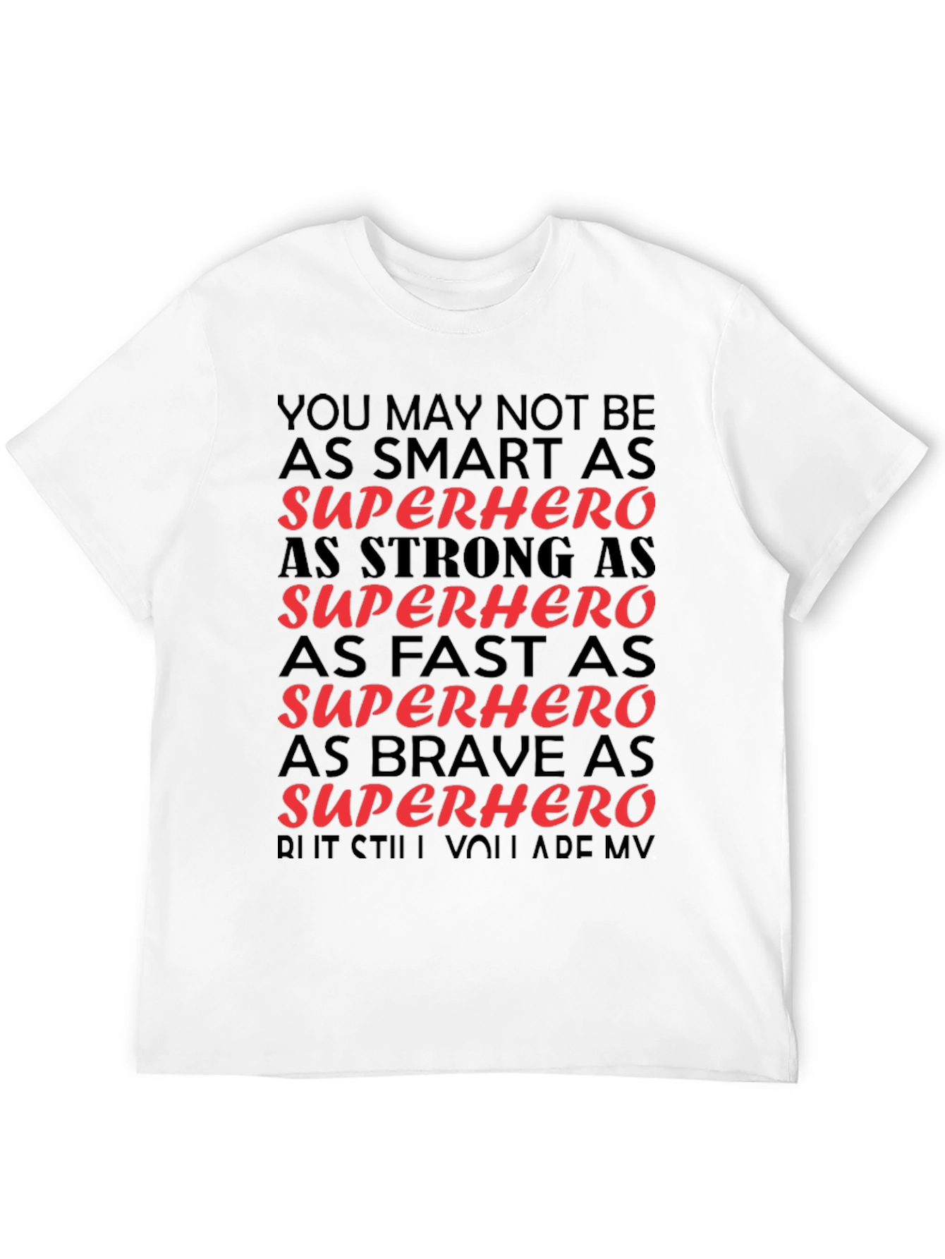 Superhero Gift Black T-Shirt