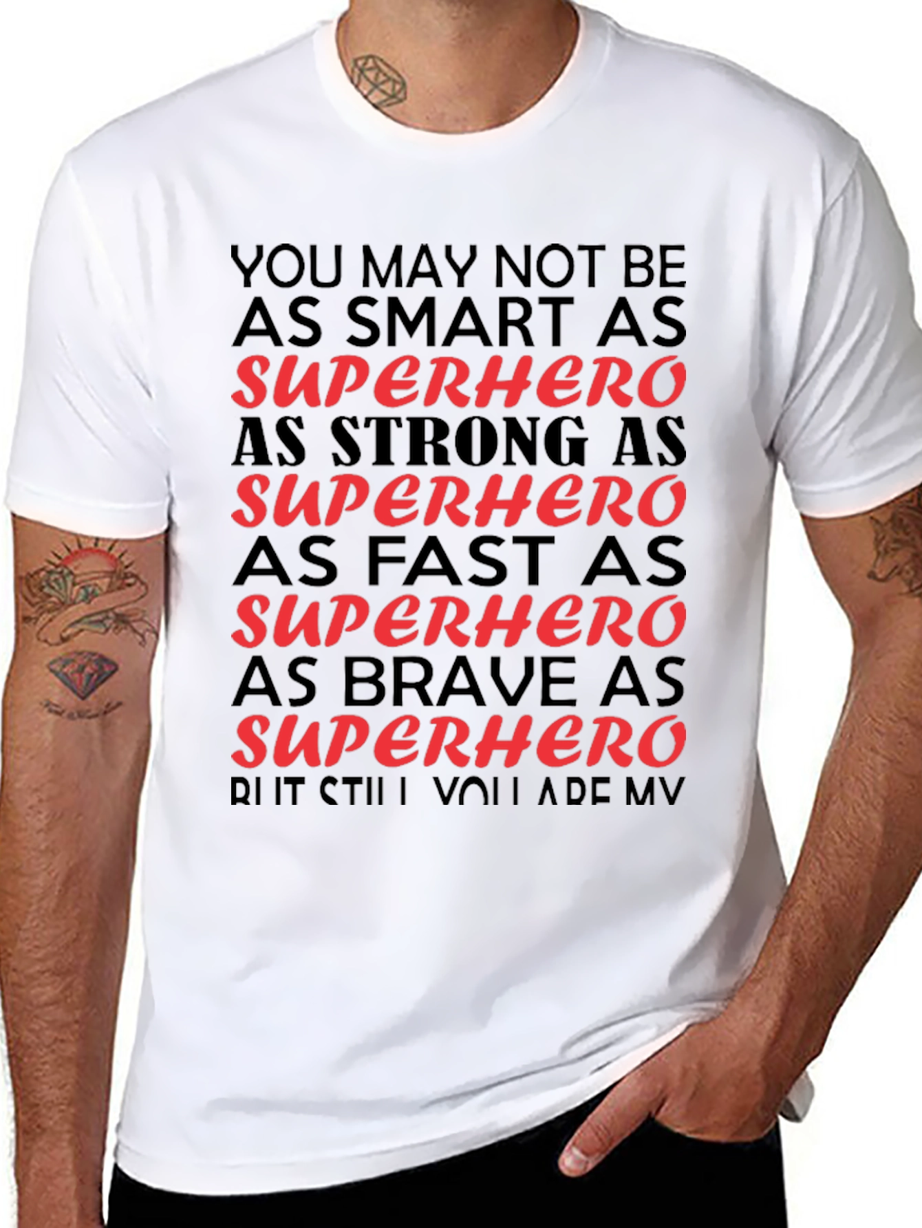 Superhero Gift Black T-Shirt