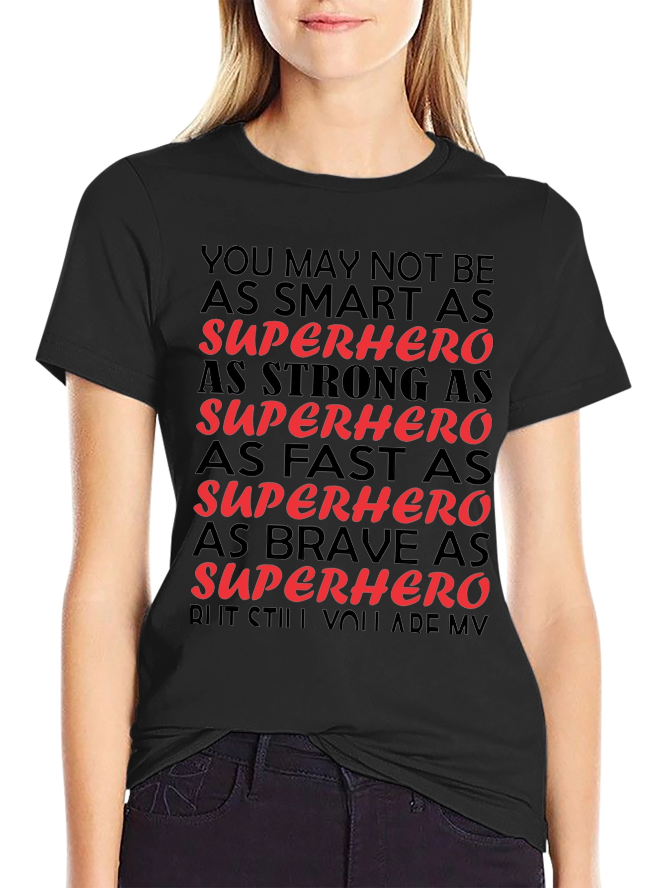 Superhero Gift Black T-Shirt