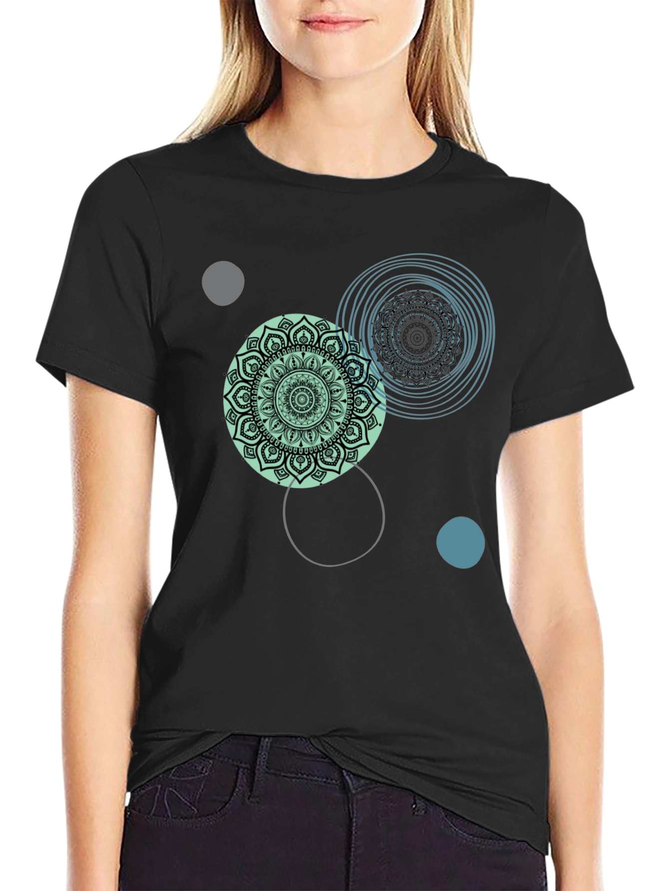 Mandala Circle Graphic Tee - Casual Comfort