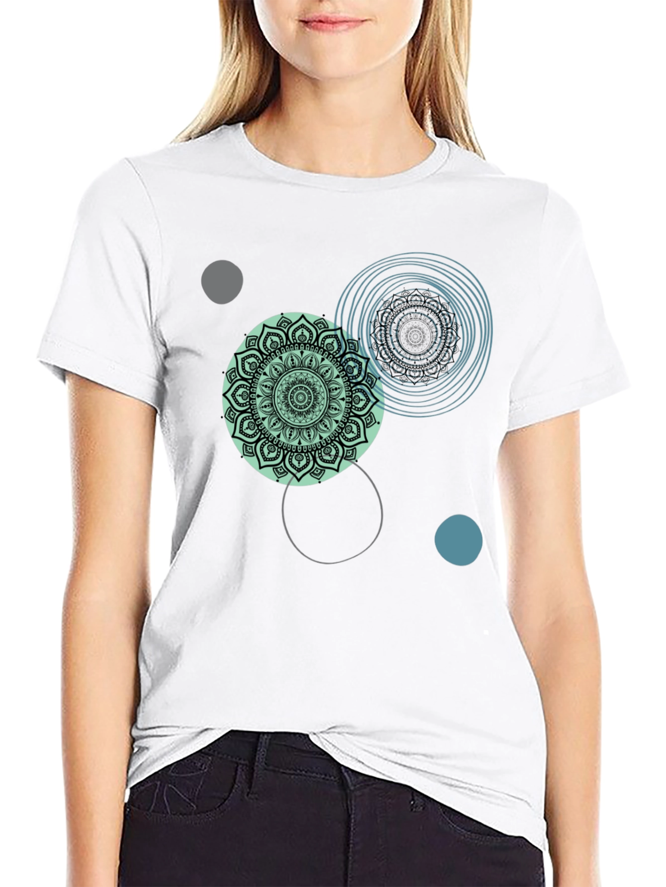 Mandala Circle Graphic Tee - Casual Comfort