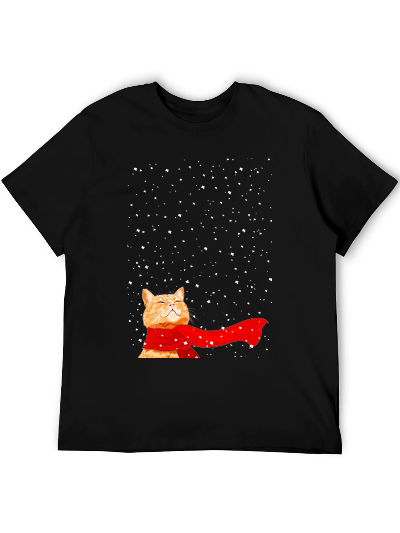 Winter Cat T-Shirt - Festive Feline Fun