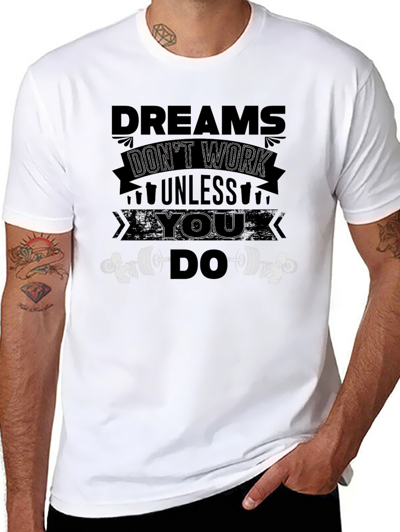 Dreams Dont Work Unless You Do Black T-Shirt