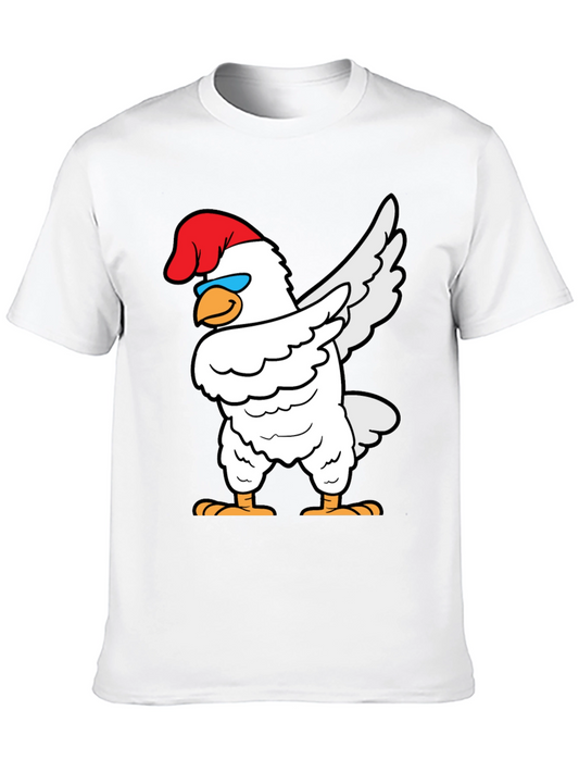 Dabbing Chicken Graphic Tee - Funny Bird T-Shirt