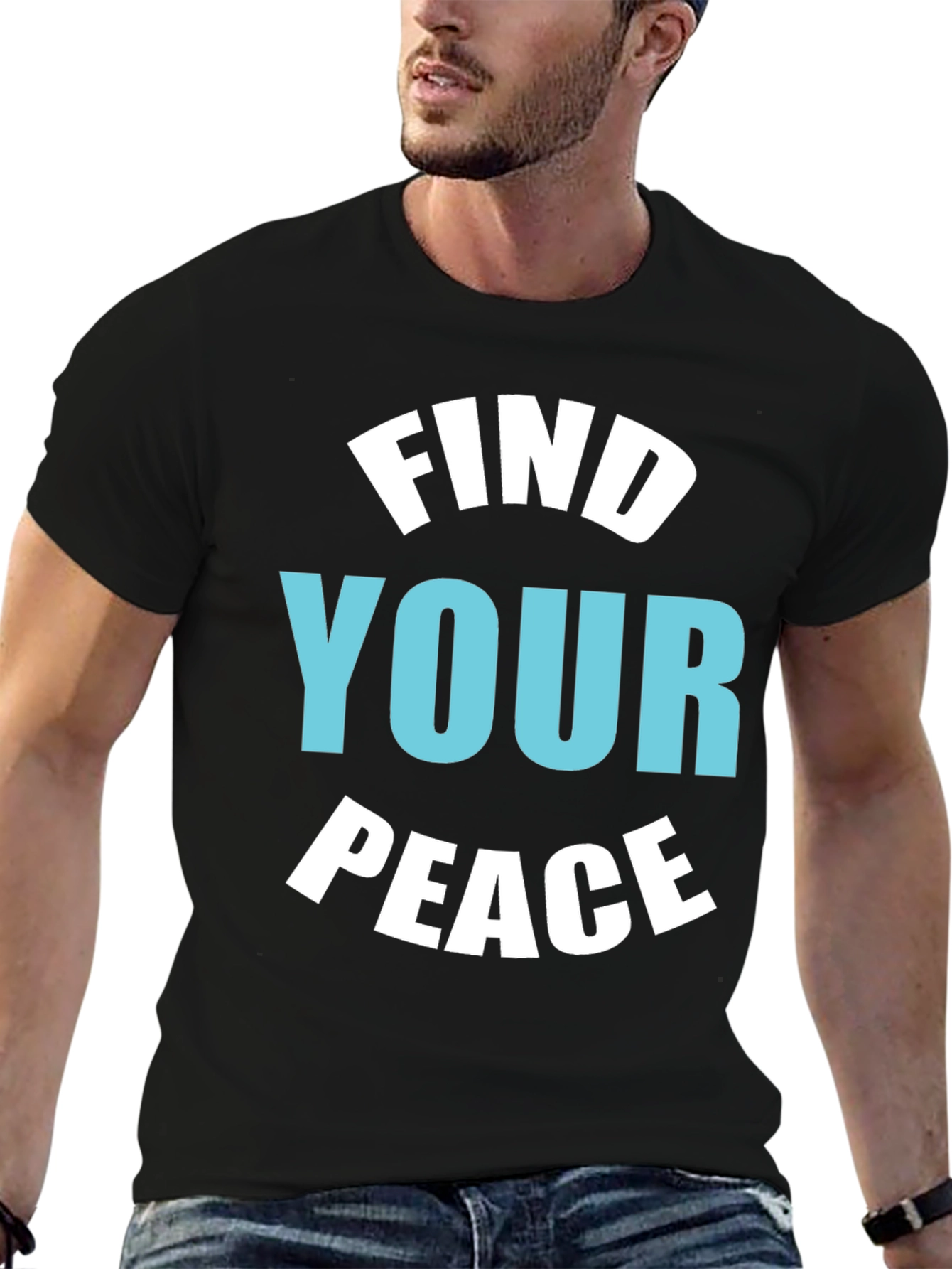 Find Your Peace Black Graphic Tee