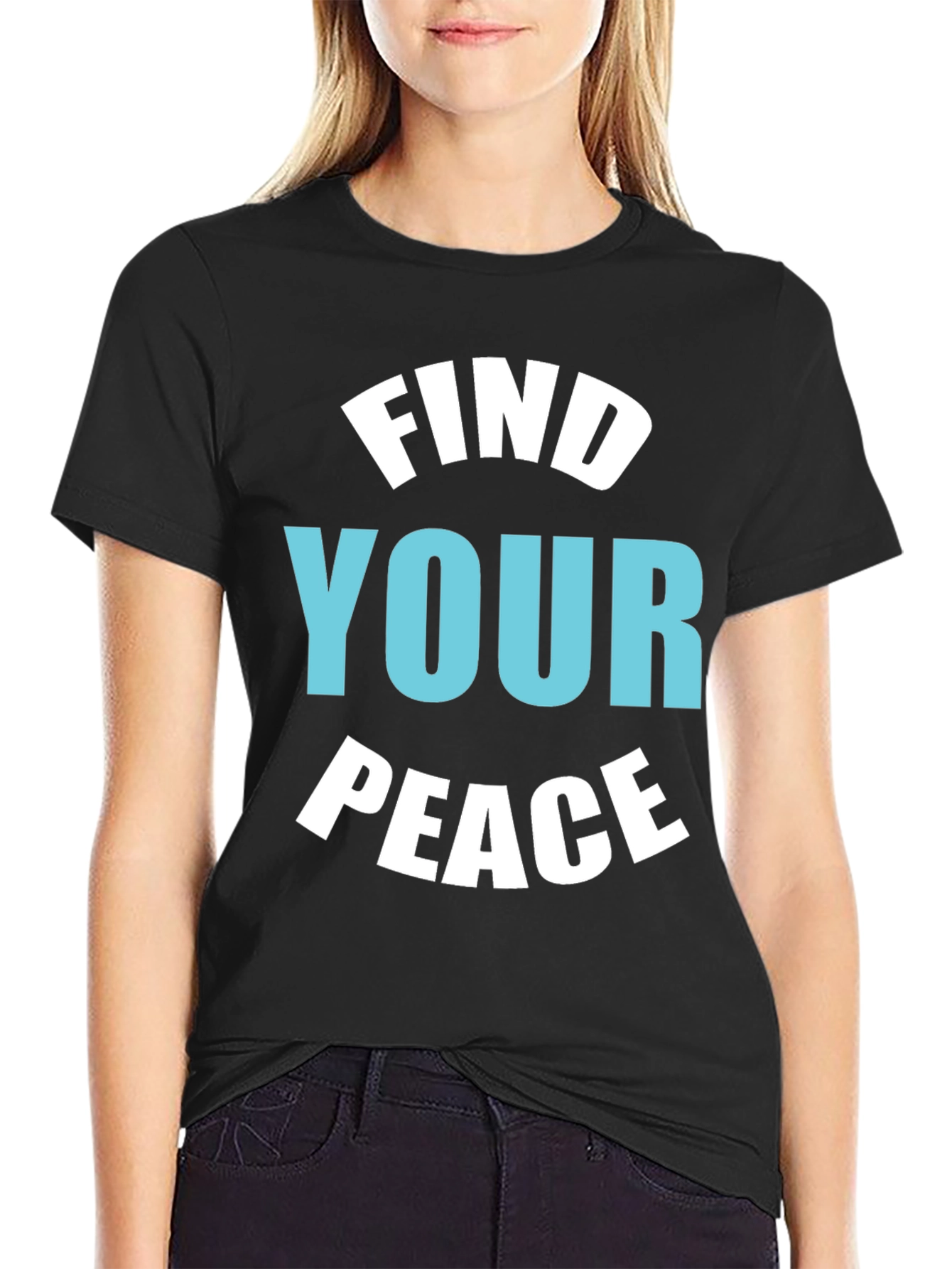 Find Your Peace Black Graphic Tee