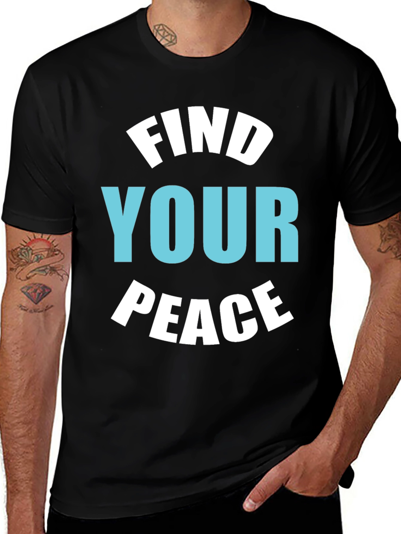 Find Your Peace Black Graphic Tee