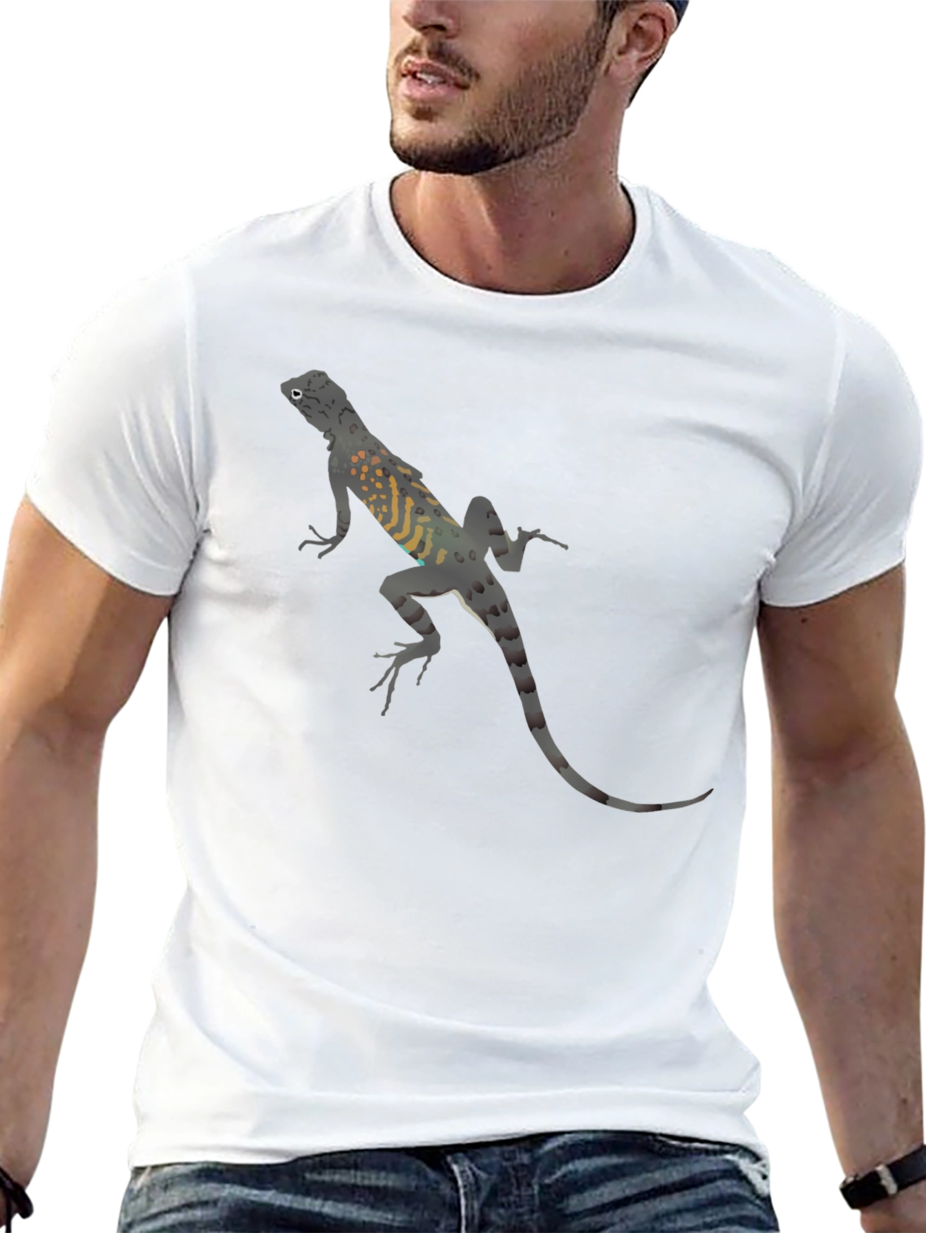 Lizard Print Black T-Shirt