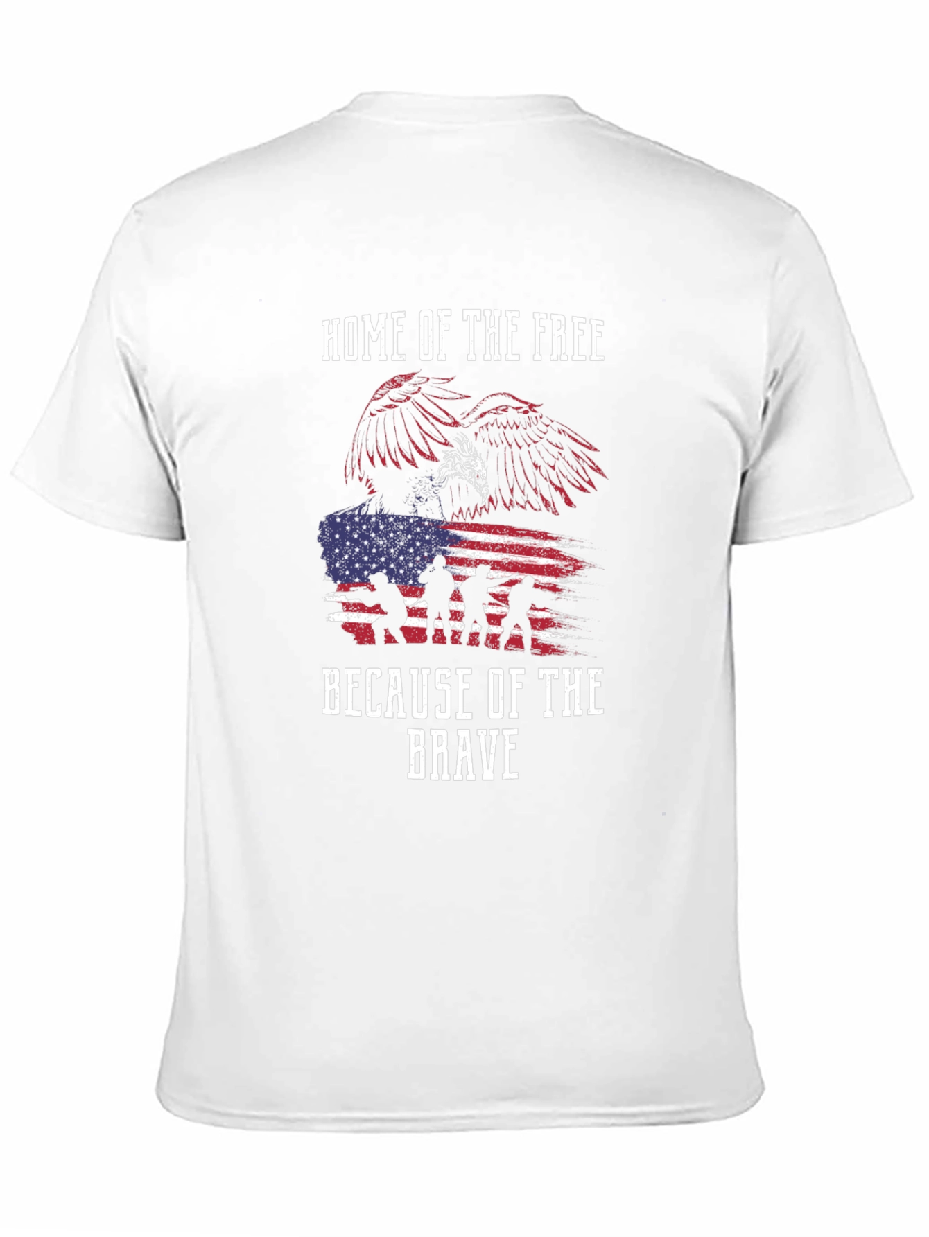 Home of the Free T-Shirt - Patriotic Eagle Design