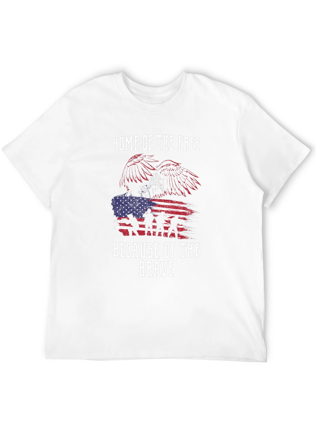 Home of the Free T-Shirt - Patriotic Eagle Design
