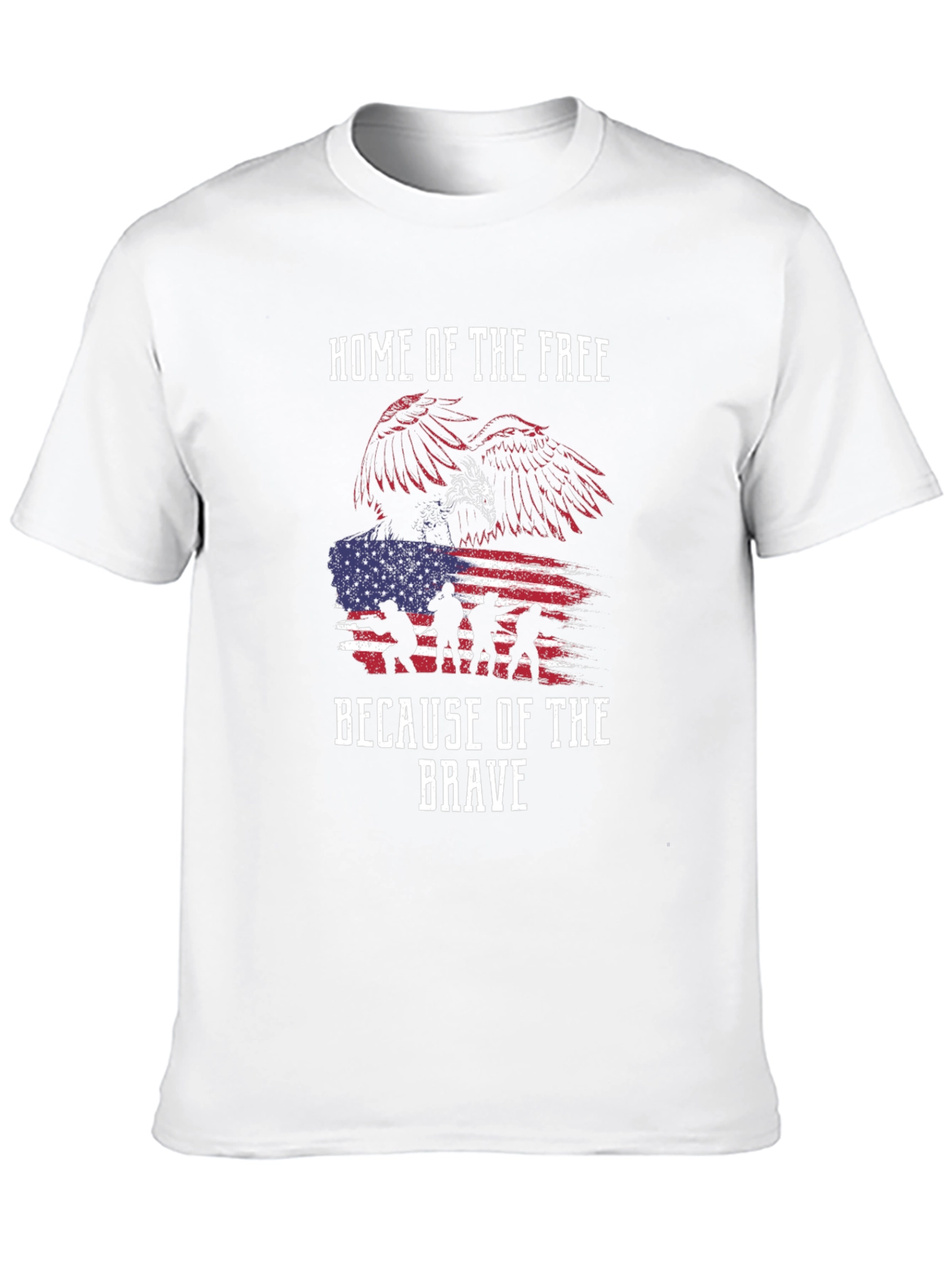 Home of the Free T-Shirt - Patriotic Eagle Design