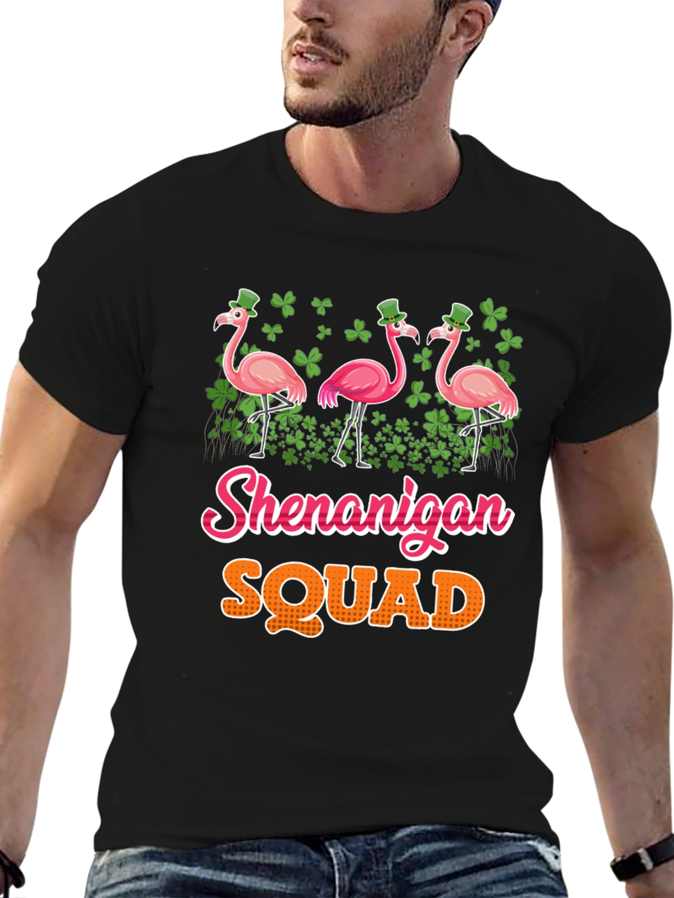 Shenanigan Squad Flamingo St. Patricks Day T-Shirt