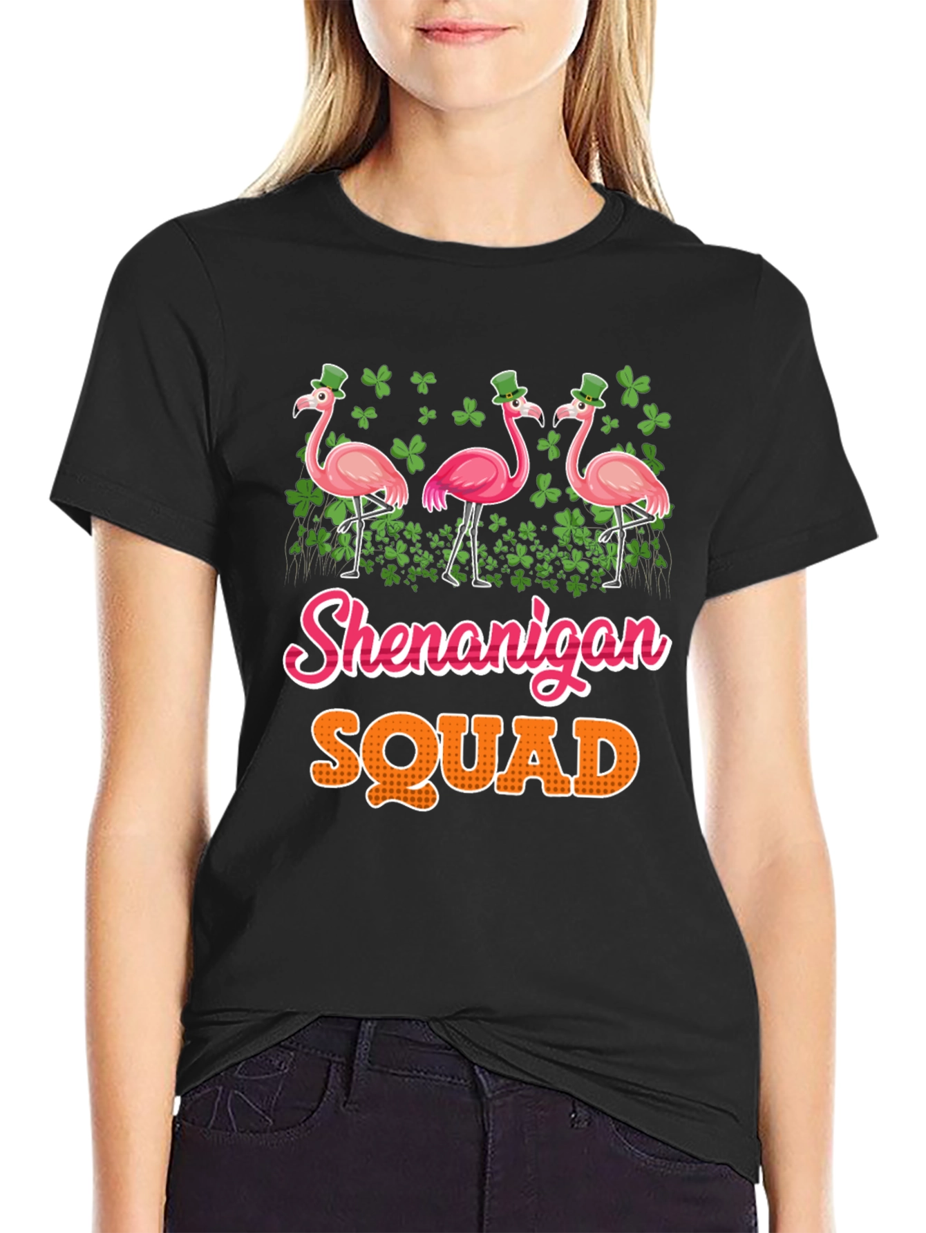 Shenanigan Squad Flamingo St. Patricks Day T-Shirt
