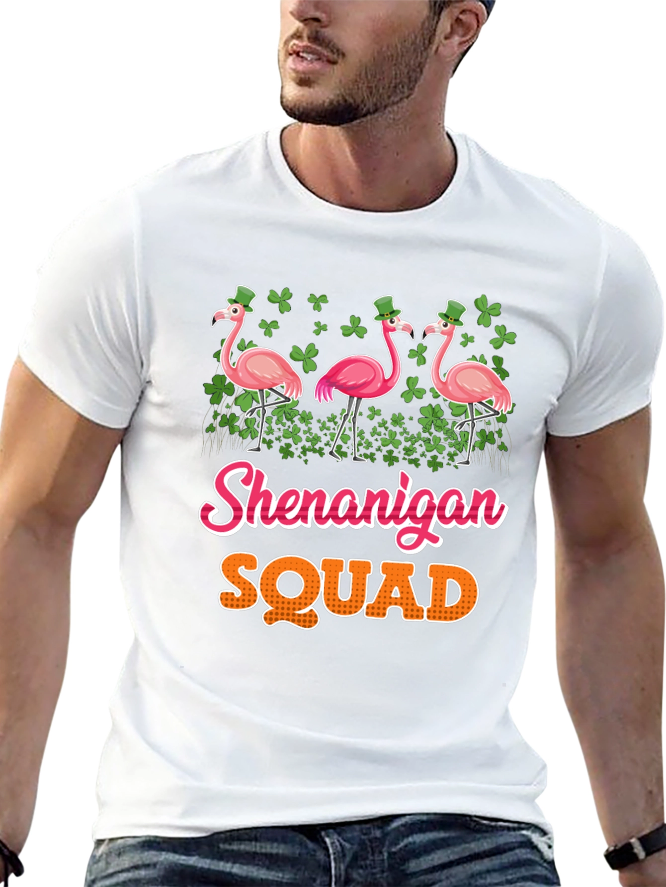 Shenanigan Squad Flamingo St. Patricks Day T-Shirt