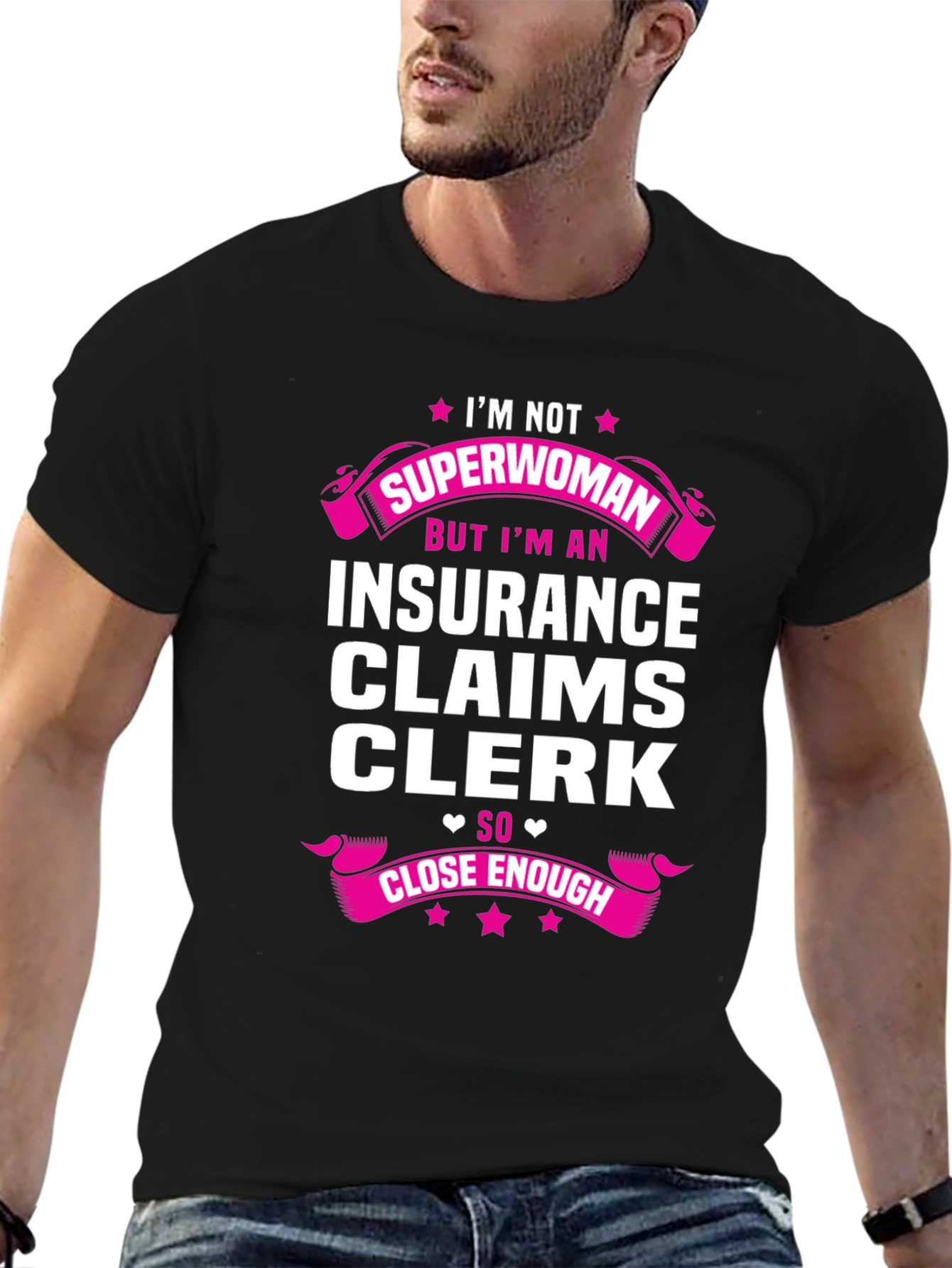 Insurance Claims Clerk T-Shirt - Superwoman Funny Tee