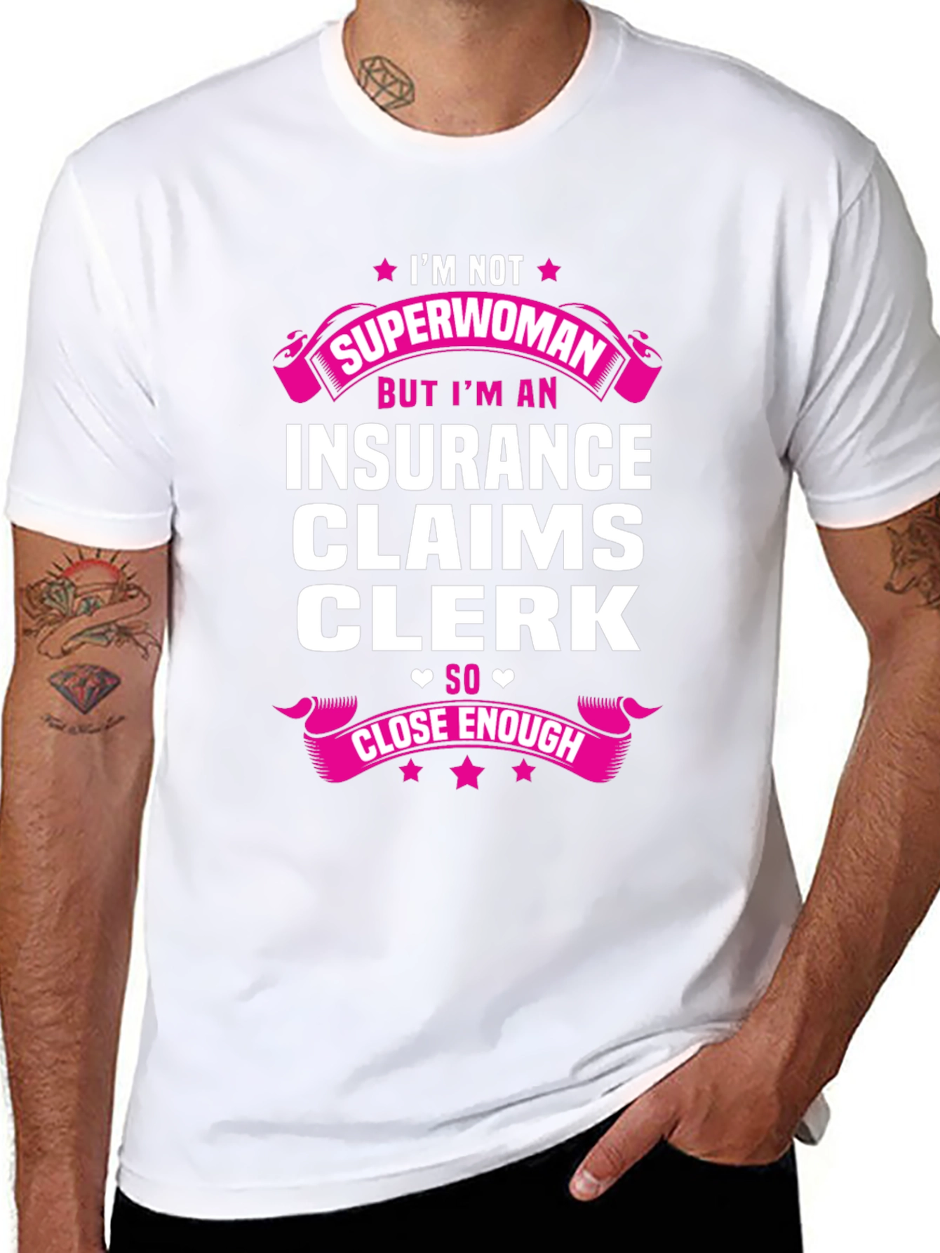 Insurance Claims Clerk T-Shirt - Superwoman Funny Tee