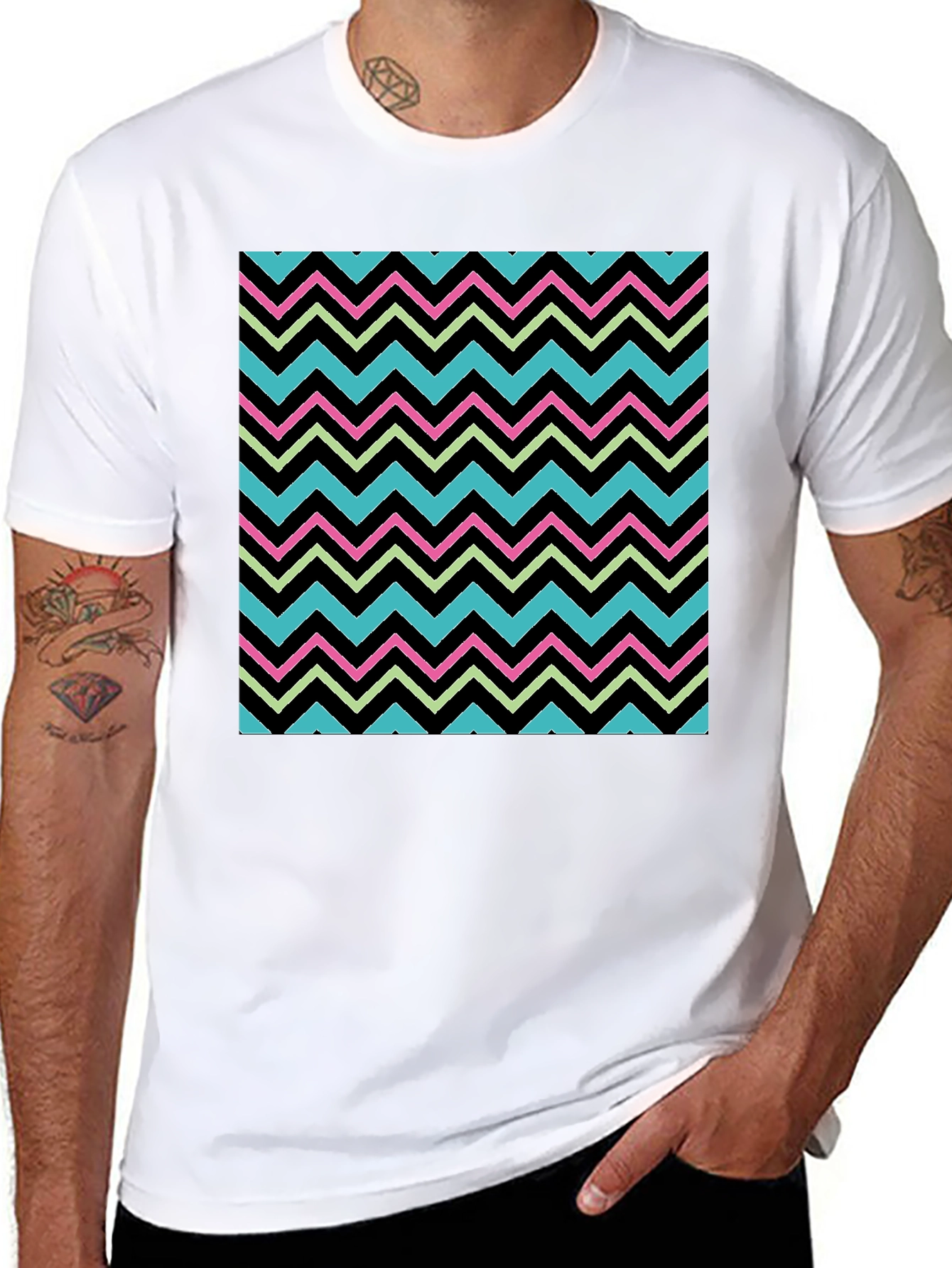 Retro Zigzag Graphic Tee