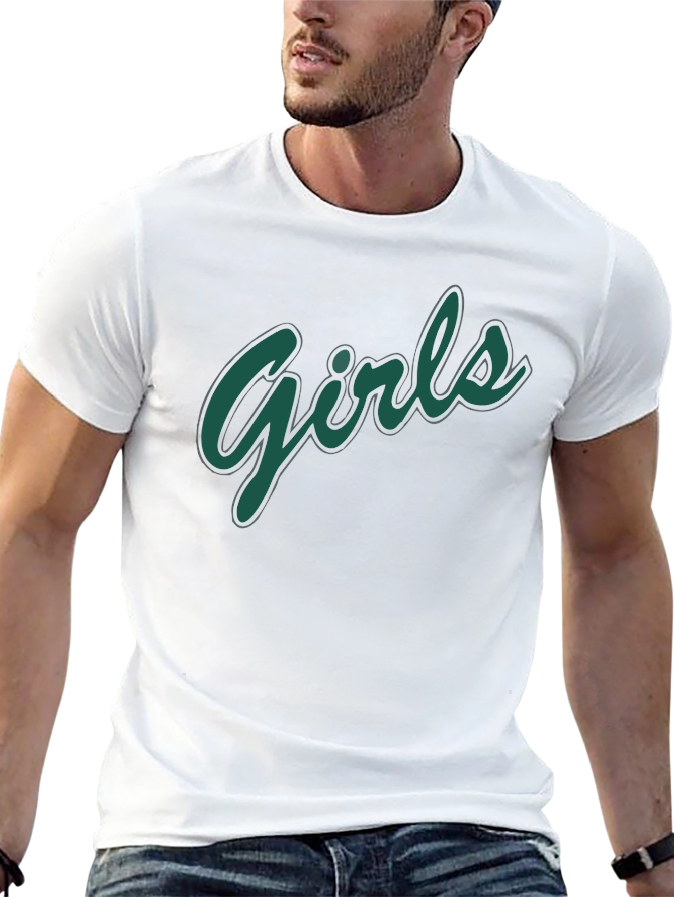 Girls Graphic Print Black T-Shirt