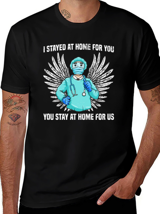 Heroic Doctor Graphic T-Shirt - Stay Home Save Lives